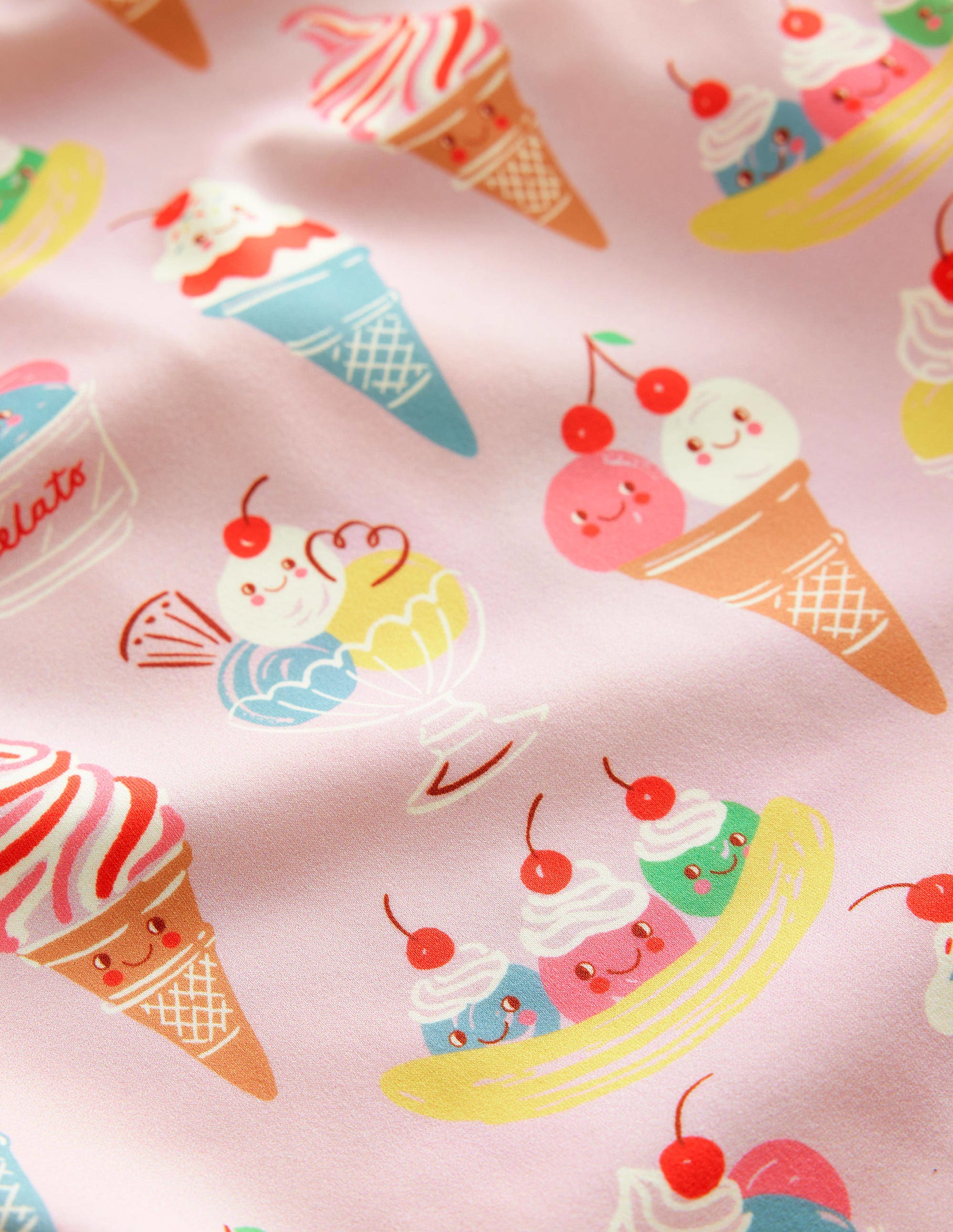 Maillot de bain imprimé croisé dans le dos-Rose tourmaline, motif Ice Cream - Image 3