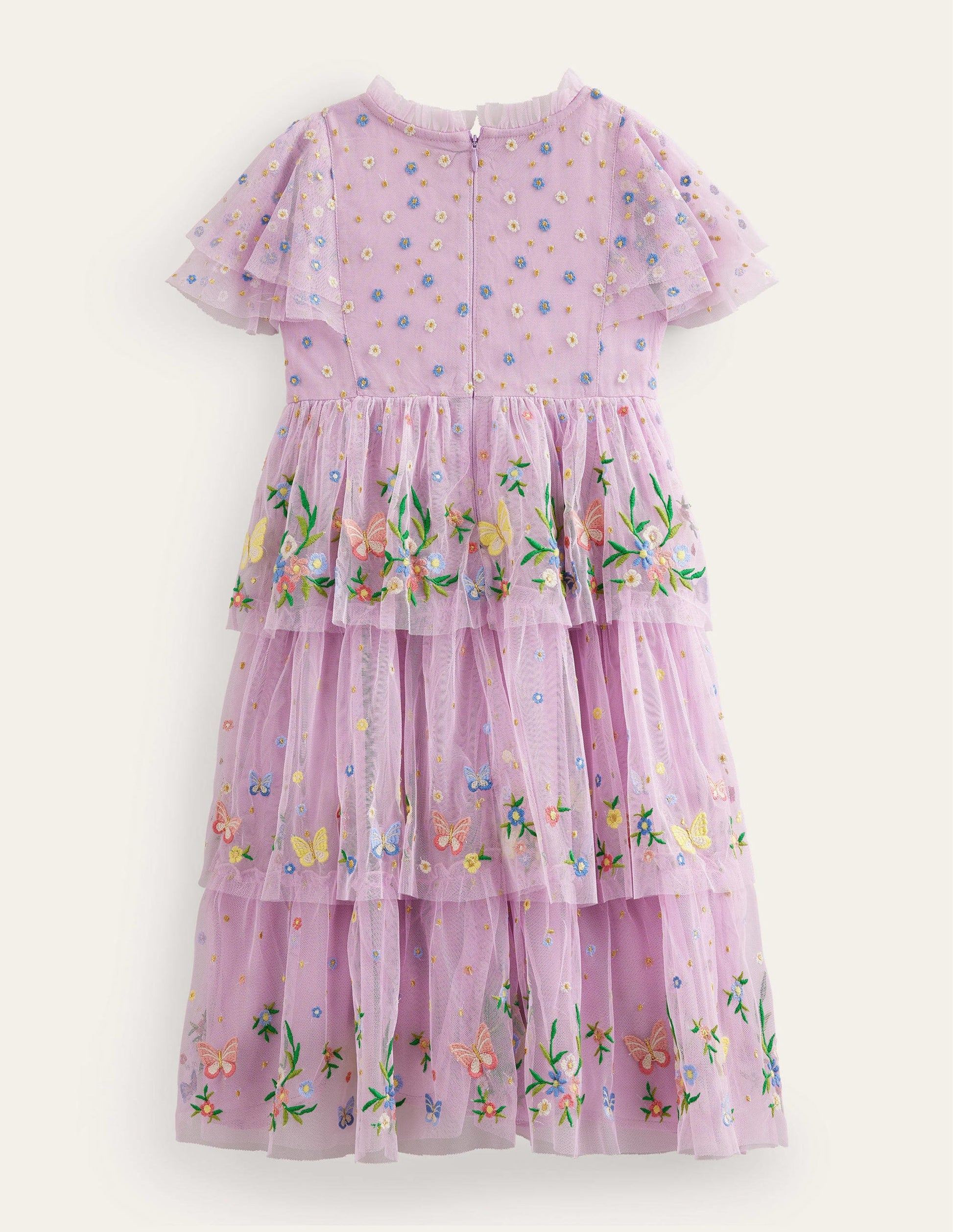 Partykleid aus Tüll mit Stickerei-Hellviolett-2