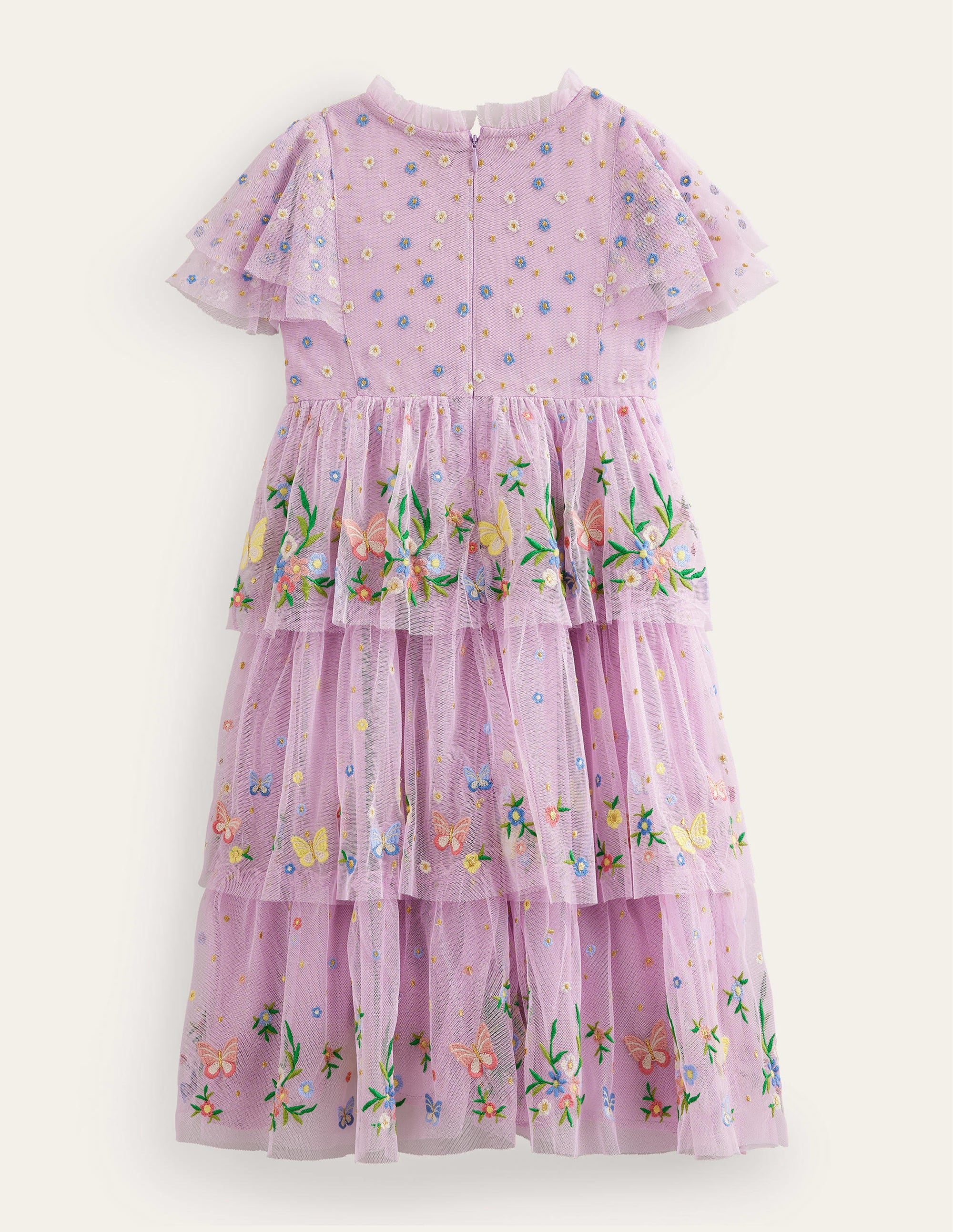 Partykleid aus Tüll mit Stickerei-Hellviolett - Image 2