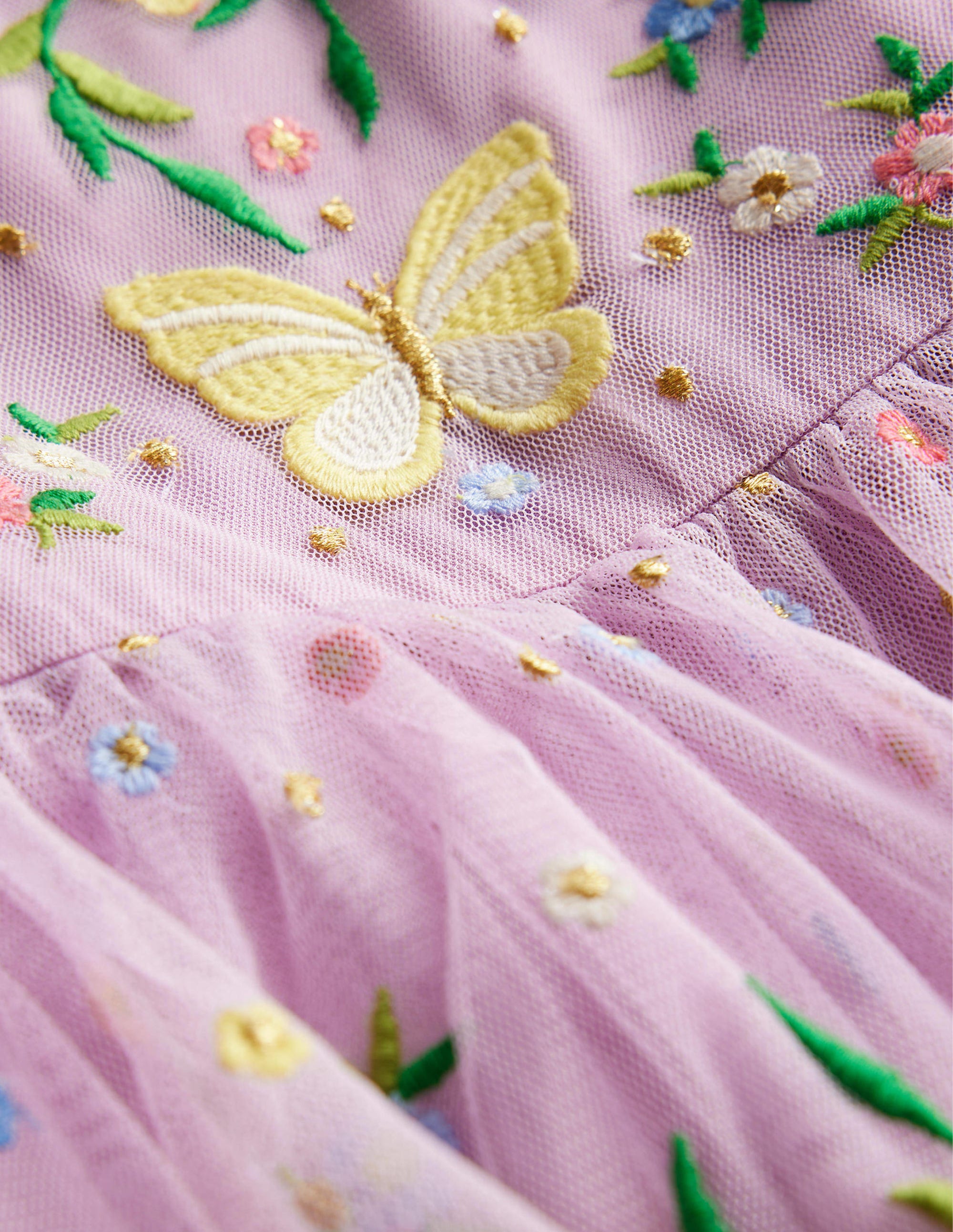 Partykleid aus Tüll mit Stickerei-Hellviolett - Image 3