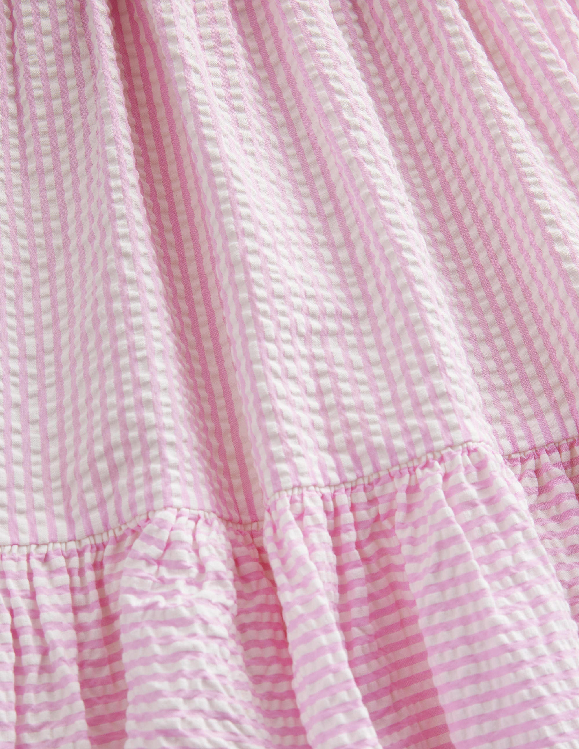 Tailliertes und ausgestelltes Kleid-Fliederrosa/Naturweiß - Image 3