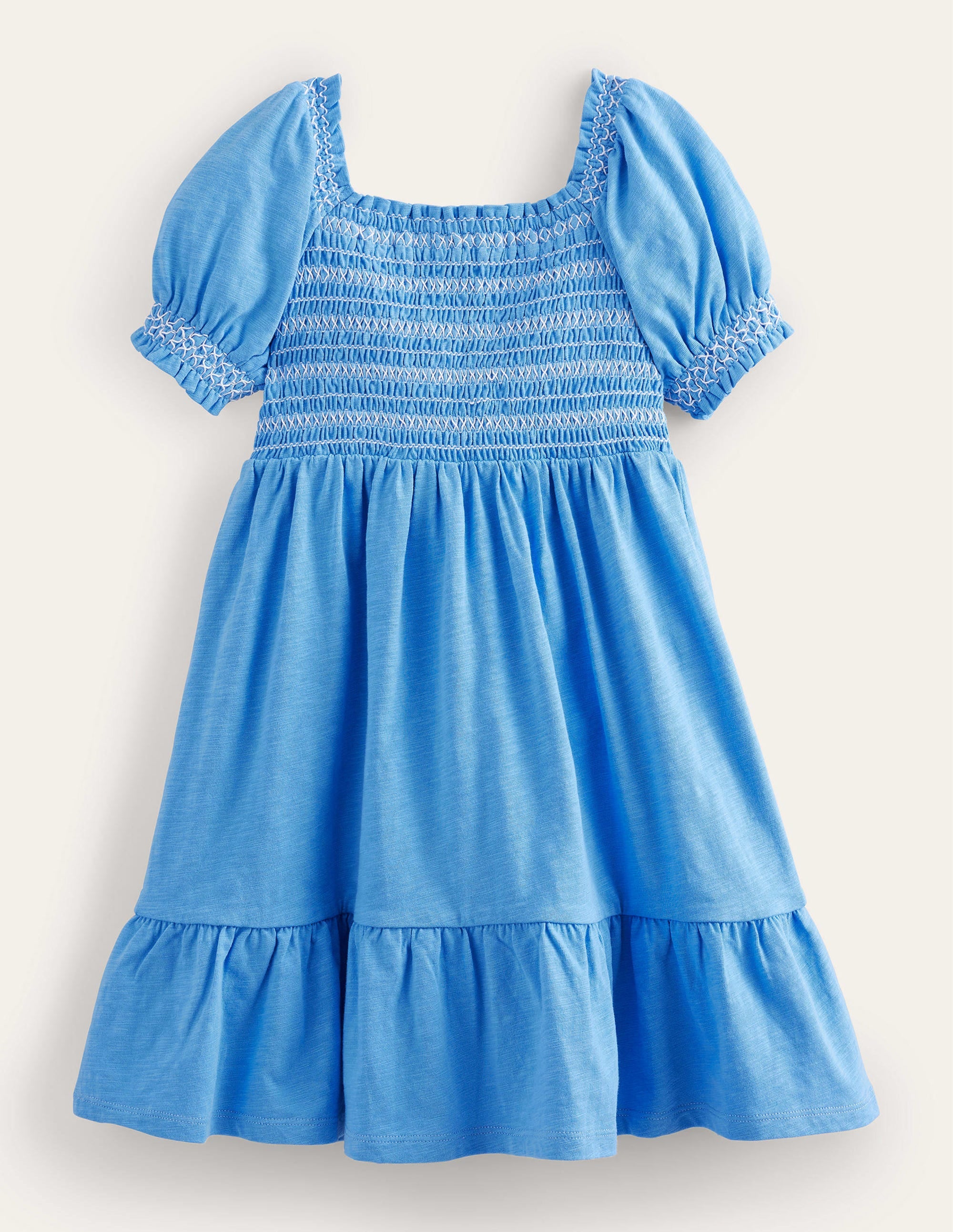 Robe de vacances à fronces-Bleu penzance - Image 2