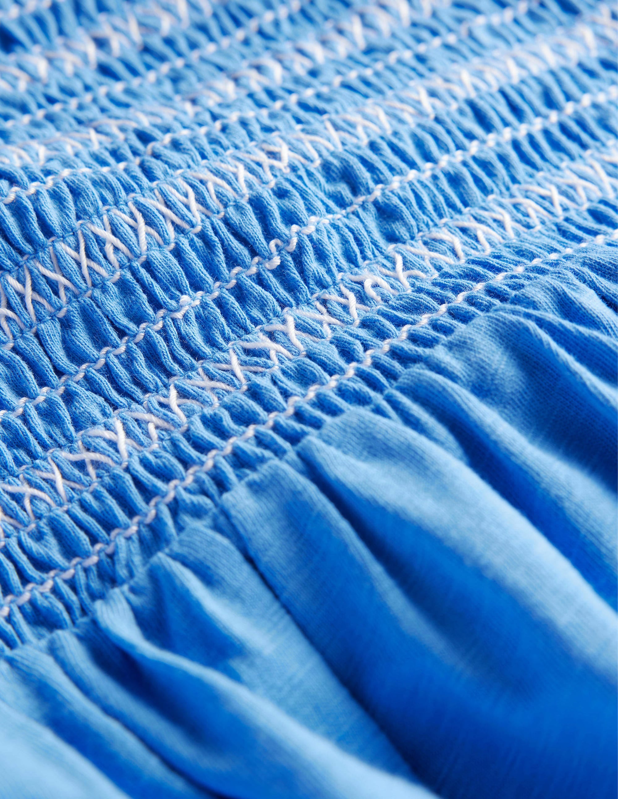 Robe de vacances à fronces-Bleu penzance - Image 3
