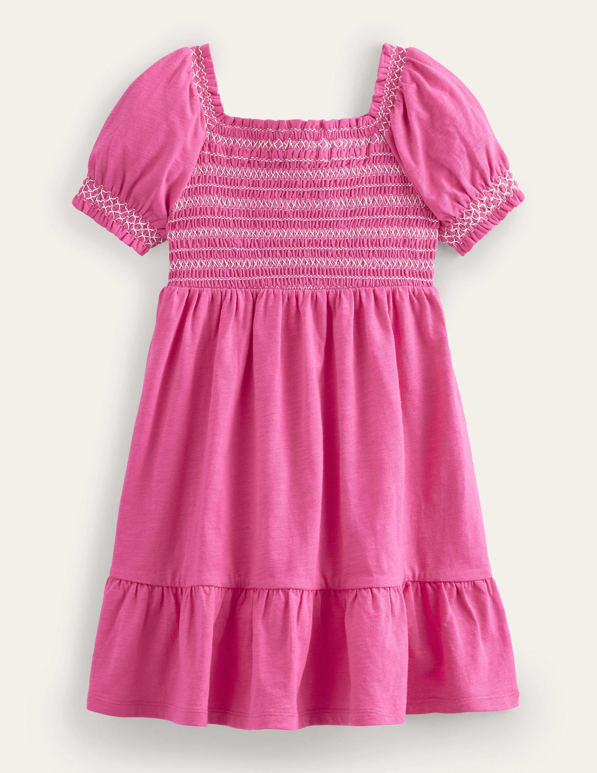 Robe de vacances à fronces-Rose bonheur - Image 1