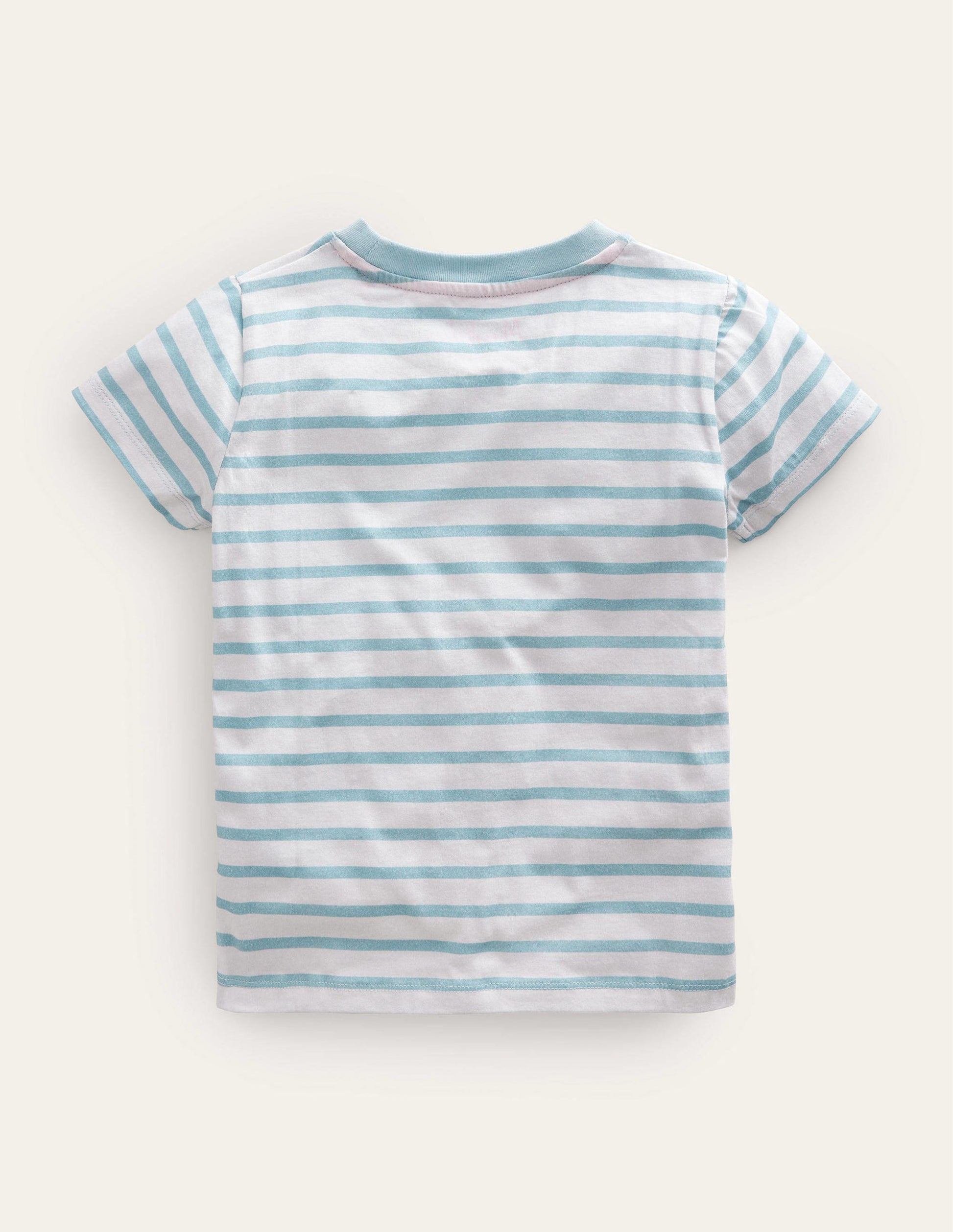 T-Shirt mit Flatterdetails-Meerblau/Naturweiß, Sterne-2