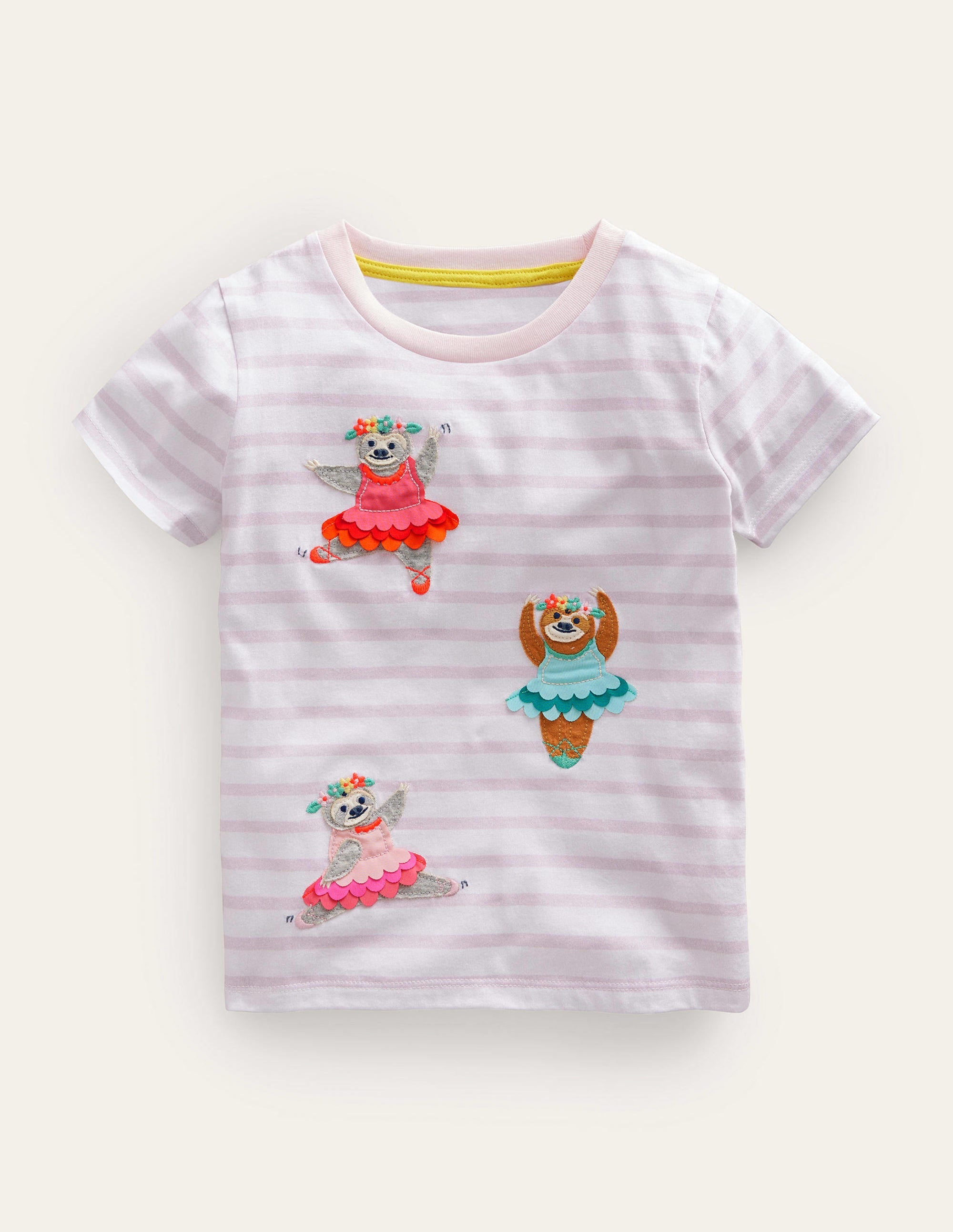 Flutter T-Shirt-Ivory/Dusty Pink Ballerinas - Image 1