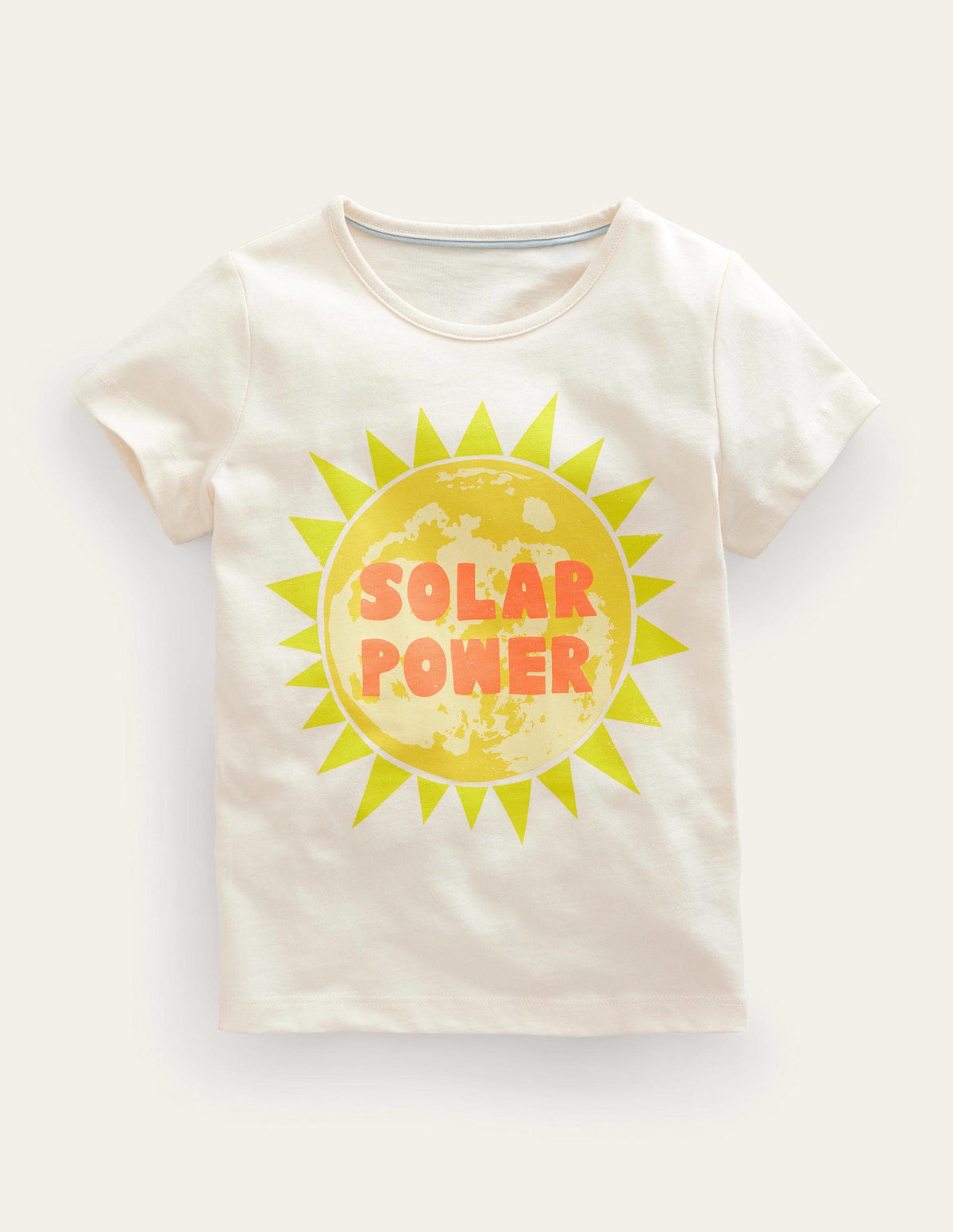Oberteil mit grafischem Druck-Weiß, Solar Power-1