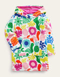 Gemustertes Frottee-Strandkleid-Bunt, Urlaubs-Blumenmuster