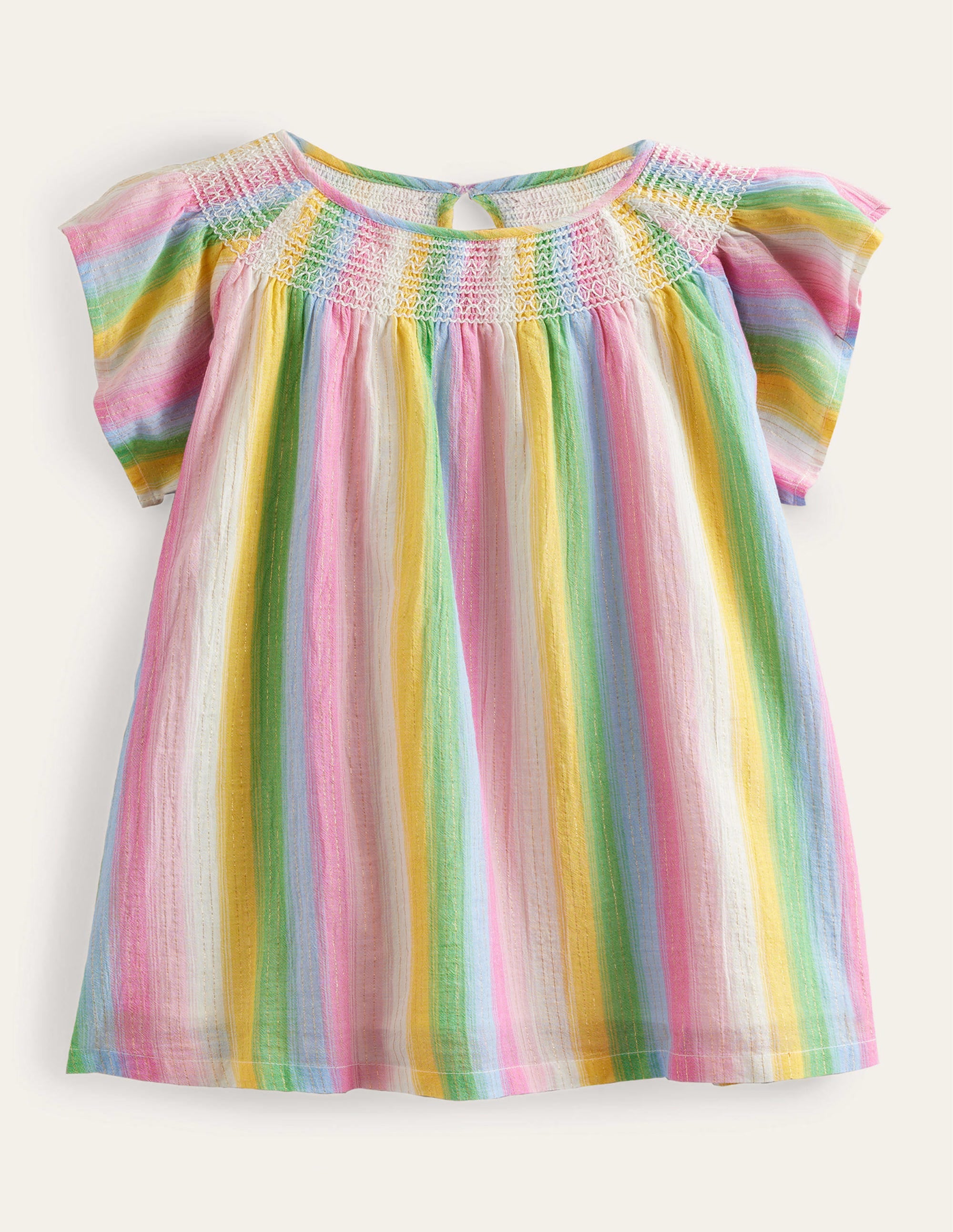 Gewebtes Smokoberteil-Regenbogenfarben, Streifen mit Farbverlauf - Image 1