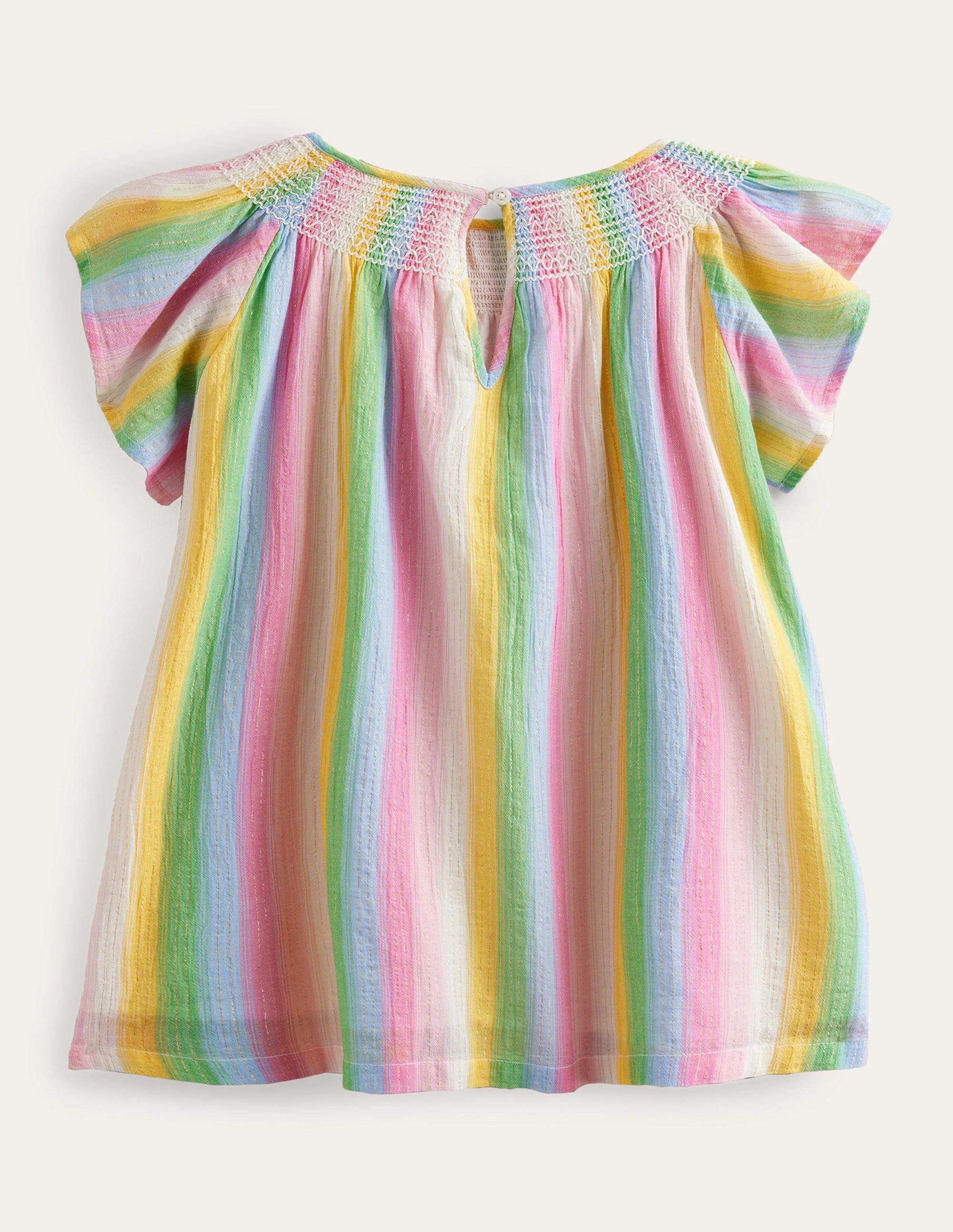 Gewebtes Smokoberteil-Regenbogenfarben, Streifen mit Farbverlauf - Image 2