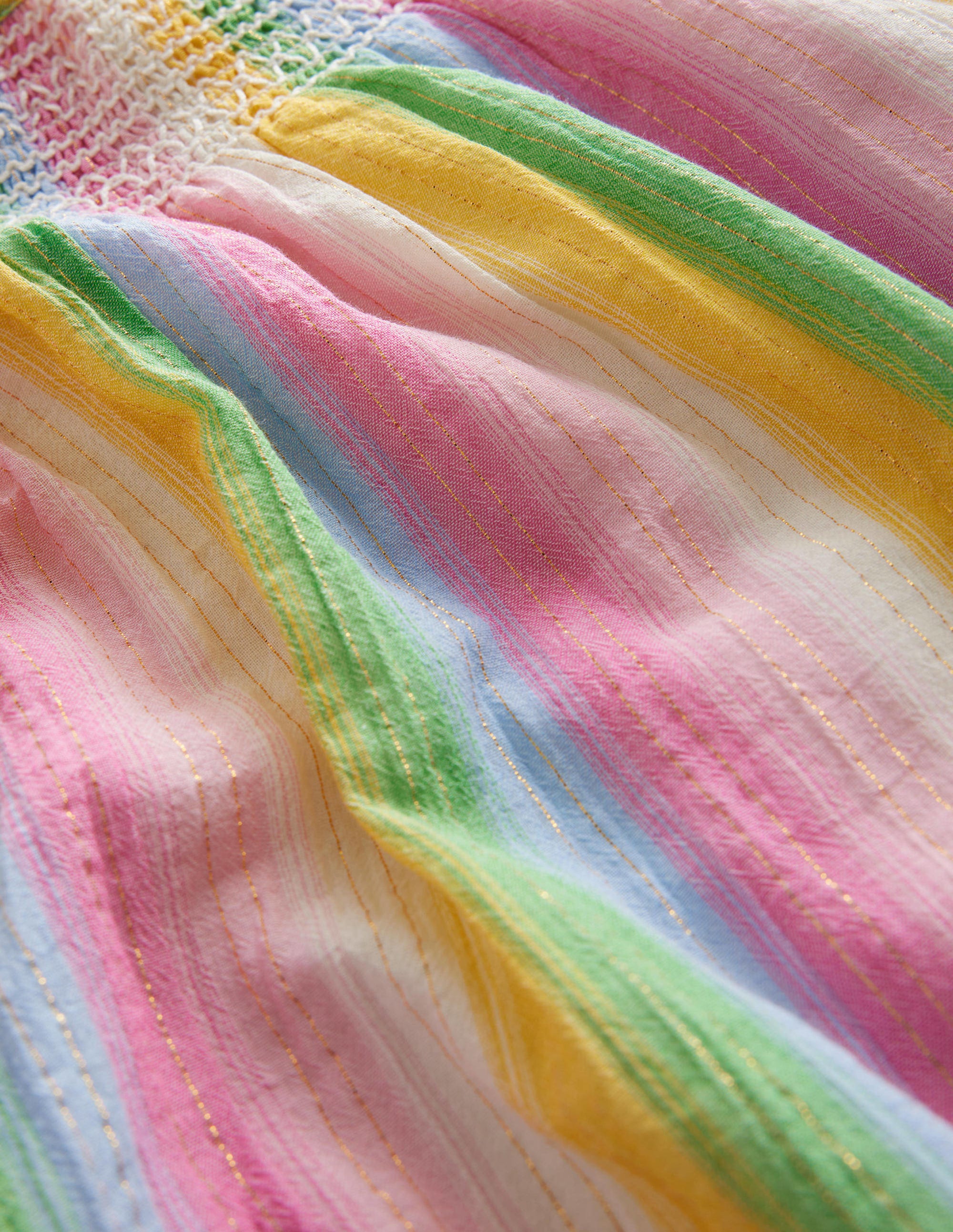 Gewebtes Smokoberteil-Regenbogenfarben, Streifen mit Farbverlauf - Image 3