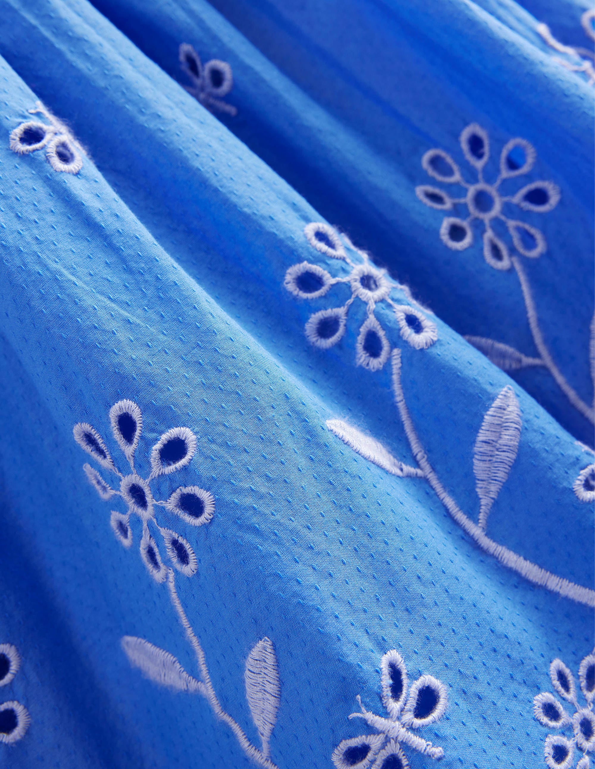Robe tournoyante à broderie anglaise-Bleu penzance - Image 3