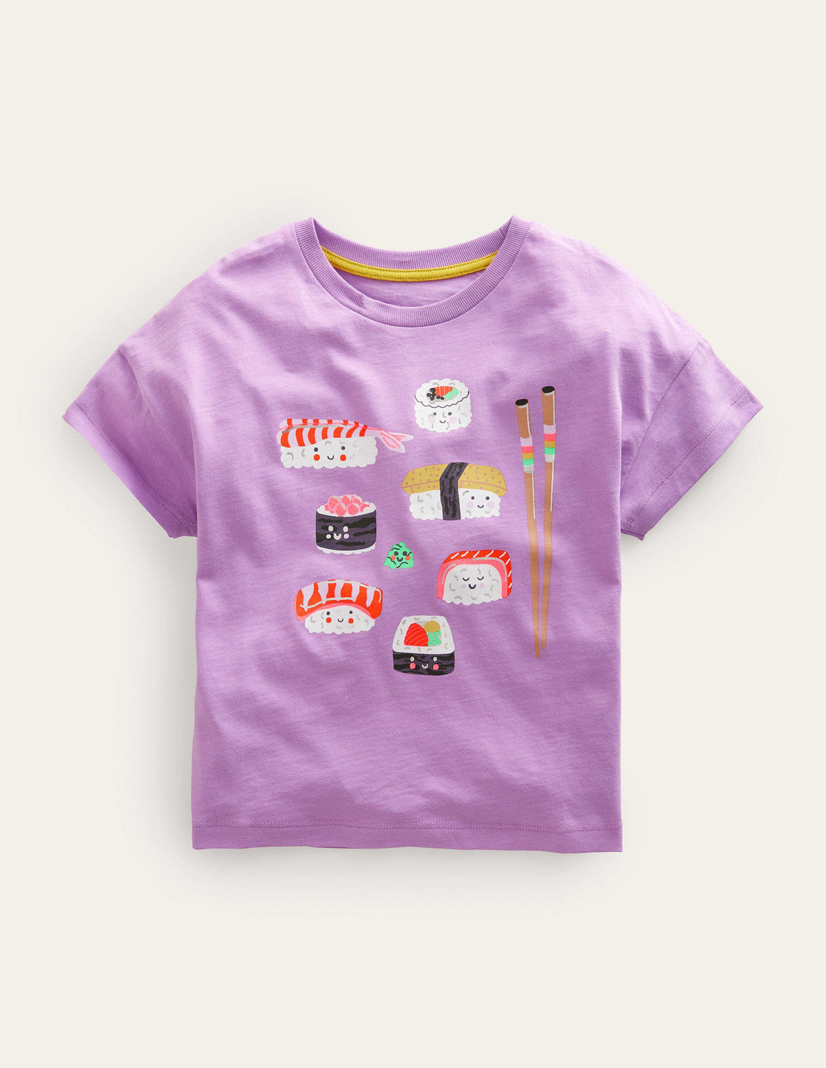 Oberteil mit Grafik-Lila, Sushi - Image 1