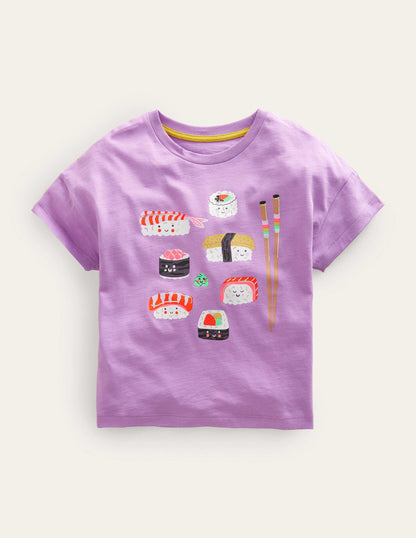 Oberteil mit Grafik-Lila, Sushi