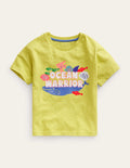 T-shirt à imprimé graphique-Motif Ocean Warrior jaune