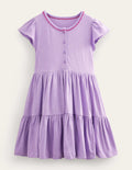 Jerseykleid mit Tellerrock-Lavendel
