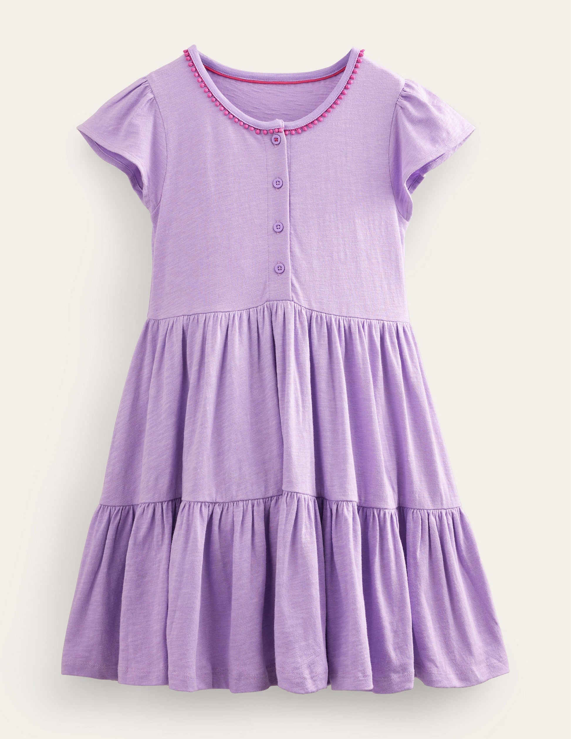 Jerseykleid mit Tellerrock-Lavendel-1