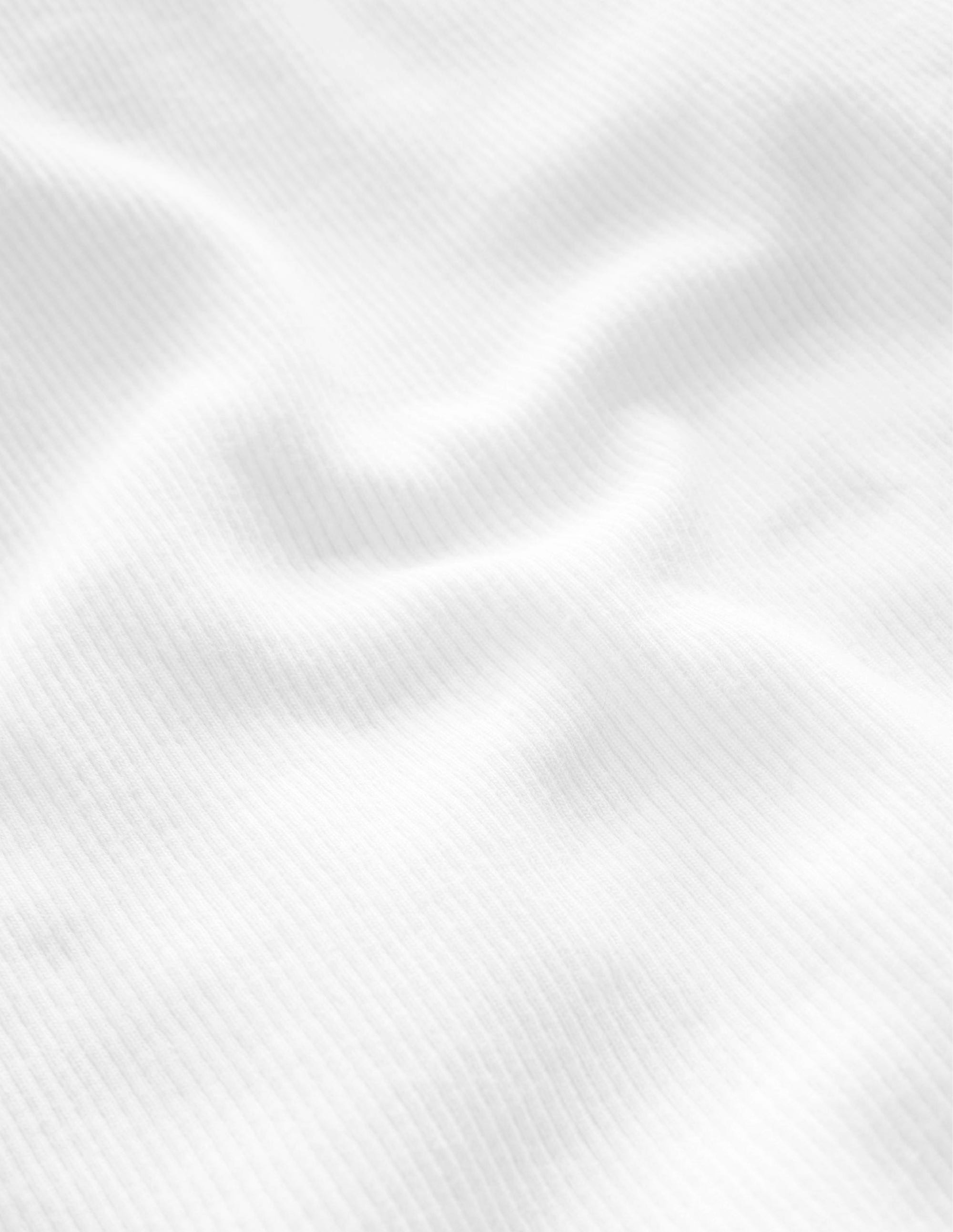 Débardeur côtelé à bordure en dentelle-Blanc - Image 3