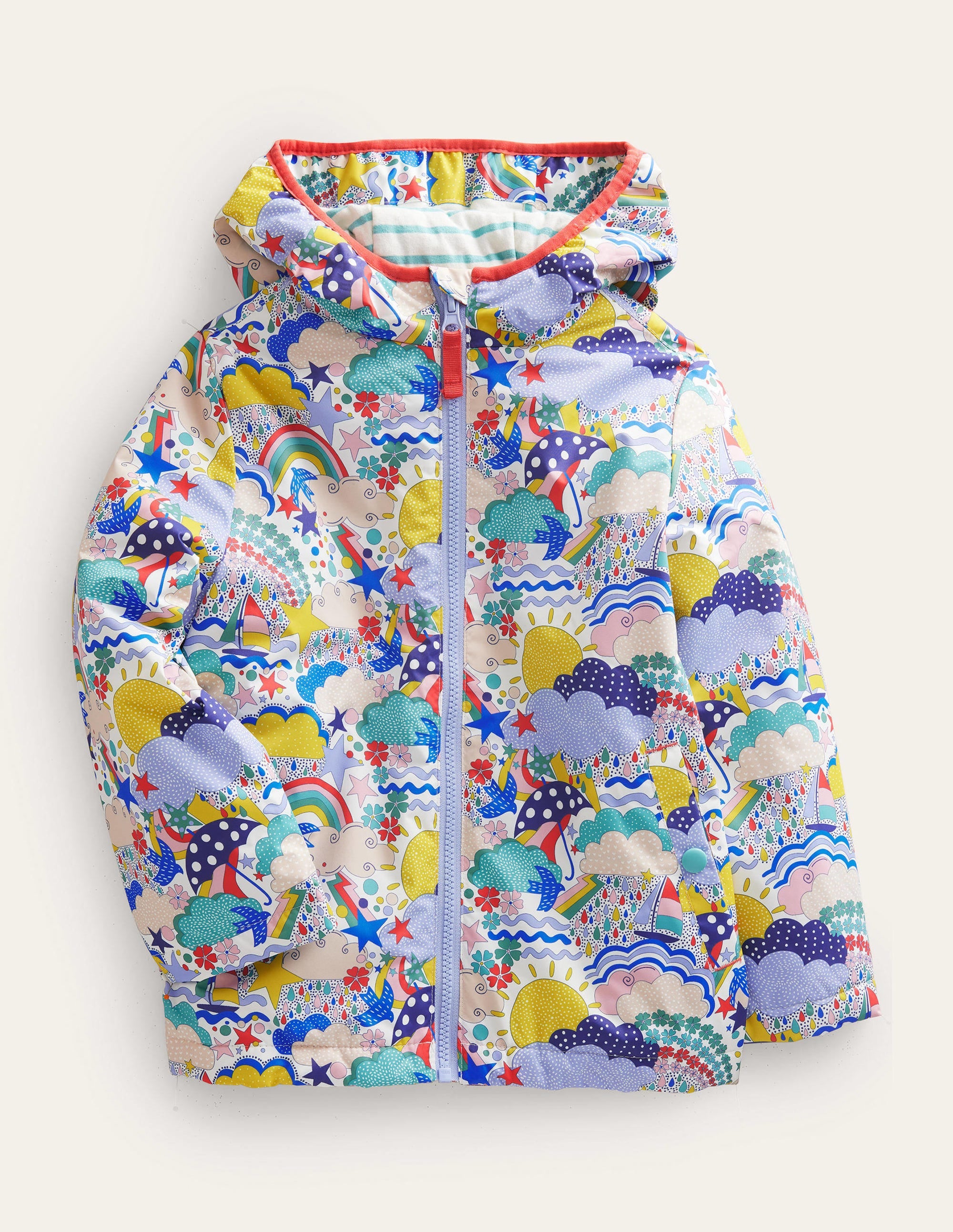 Anorak mit Jersey-Futter-Naturweiß/Bunt, Wetter - Image 1