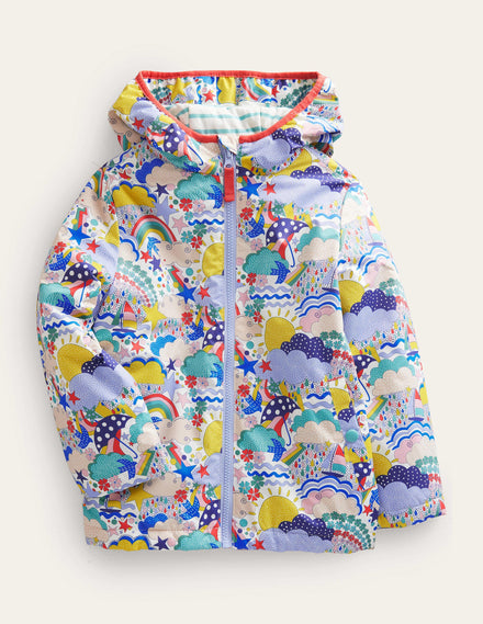 Anorak mit Jersey-Futter-Naturweiß/Bunt, Wetter