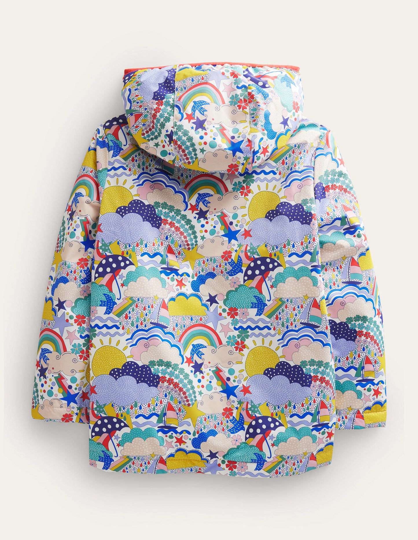 Anorak mit Jersey-Futter-Naturweiß/Bunt, Wetter