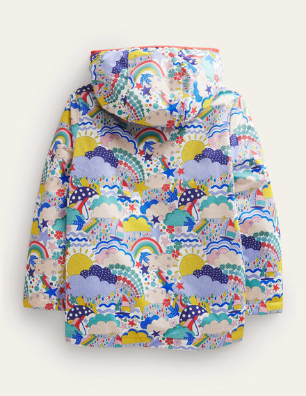 Anorak mit Jersey-Futter-Naturweiß/Bunt, Wetter