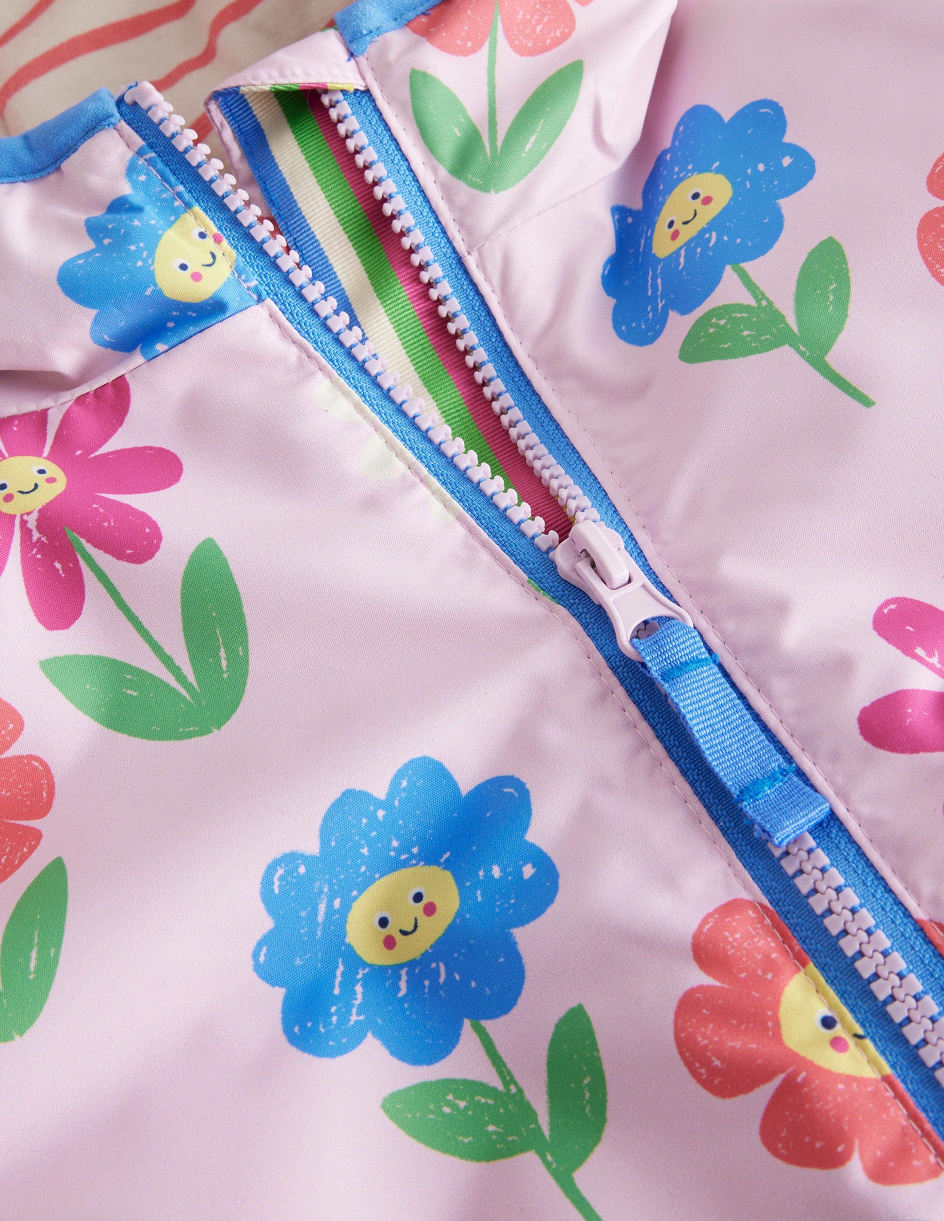 Anorak mit Jersey-Futter-Pastell-Orchideenrosa, Blumen-3