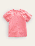 Mix-T-Shirt mit Stickerei-Krabbenrosa