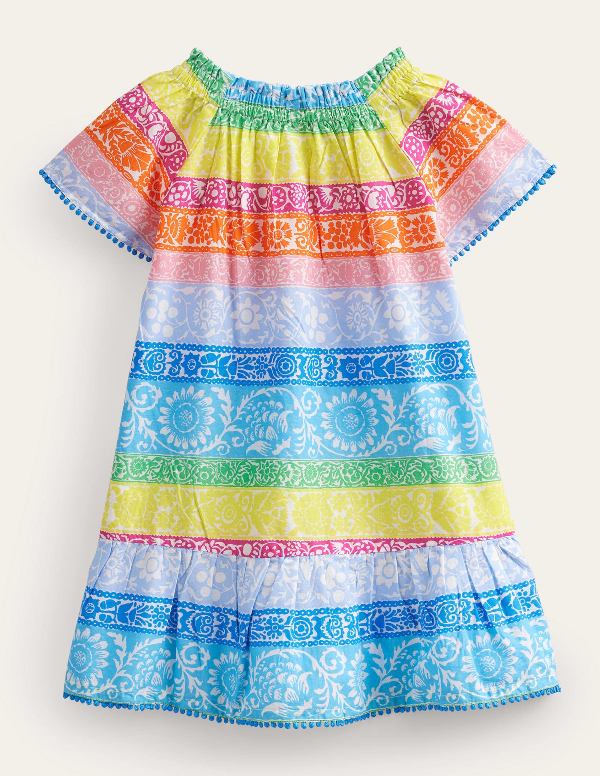 Smocked Kaftan-Ivory Multi Wallpaper Stripe - Image 2