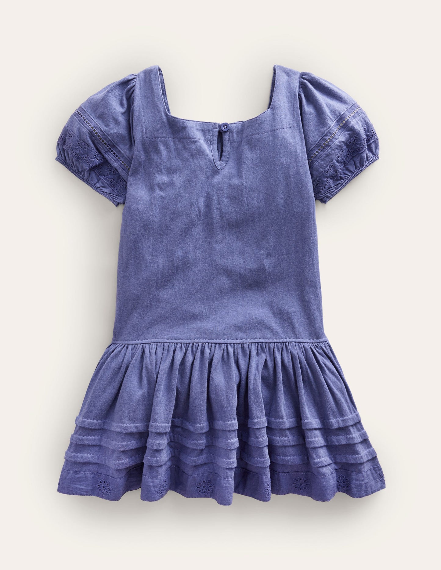 Kleid mit tiefer Taille-Sanftes Segelblau
