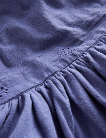 Kleid mit tiefer Taille-Sanftes Segelblau-3