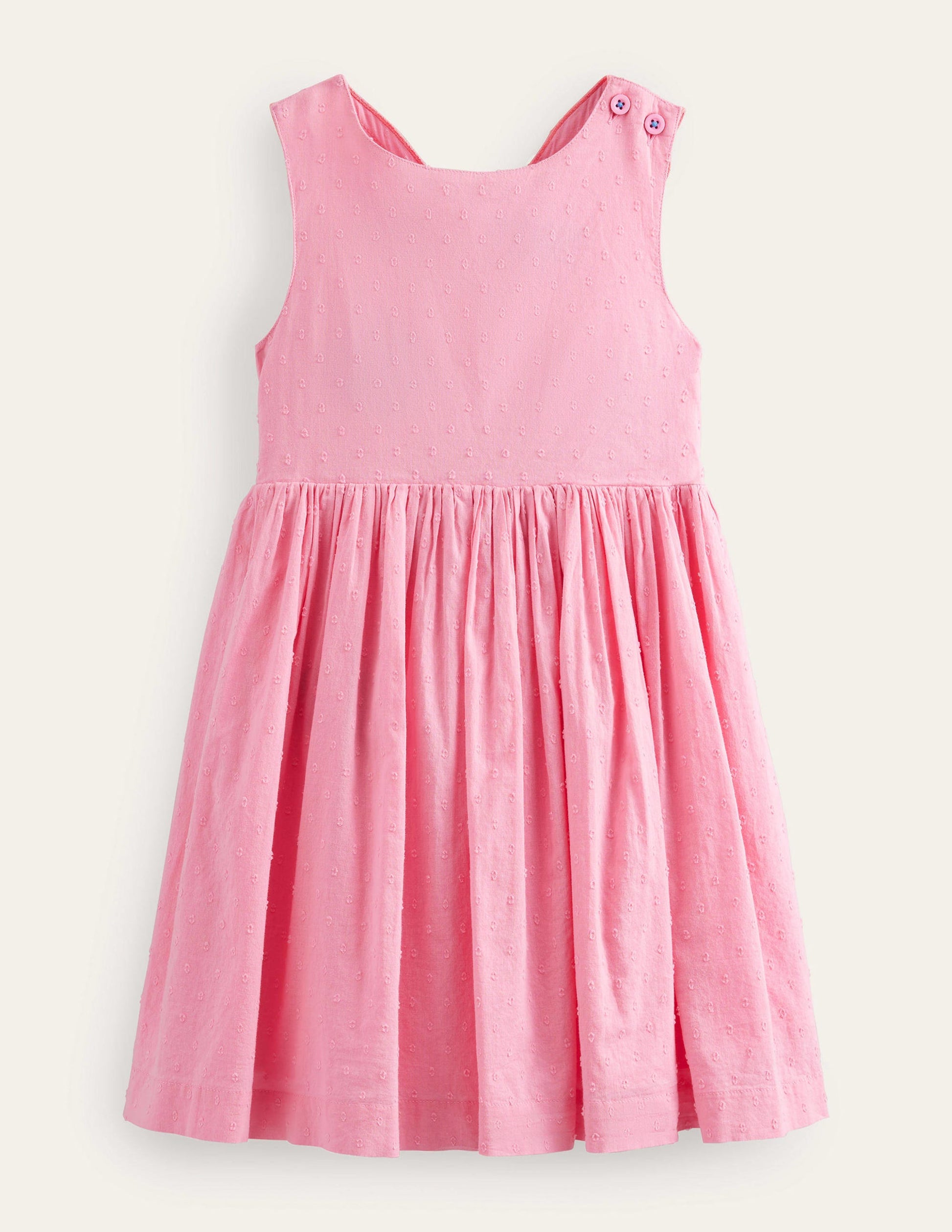 Robe à appliqué au dos-Limonade rose-1