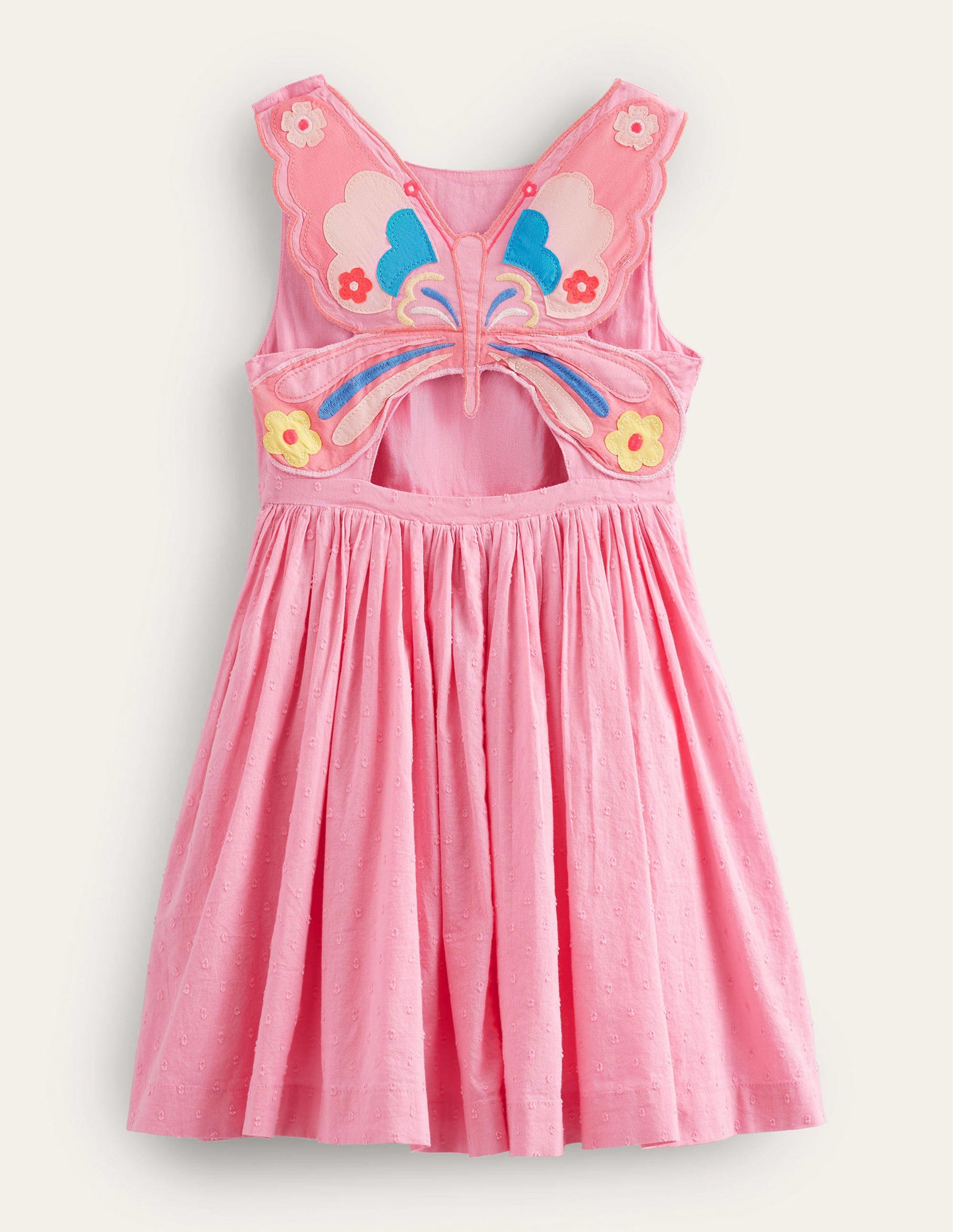 Robe à appliqué au dos-Limonade rose-2