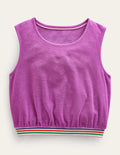 Towelling Vest-Radiant Orchid Purple