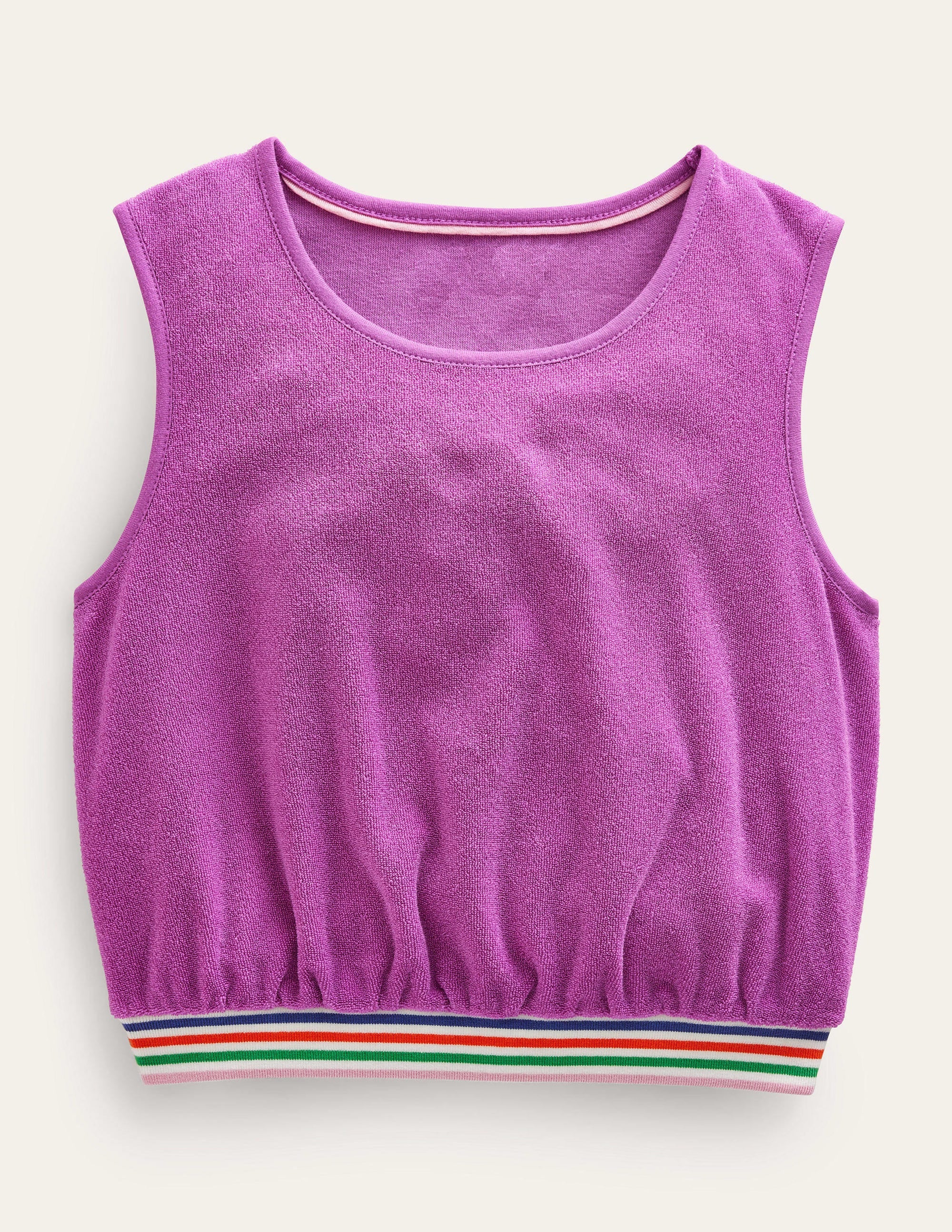 Towelling Vest-Radiant Orchid Purple - Image 1