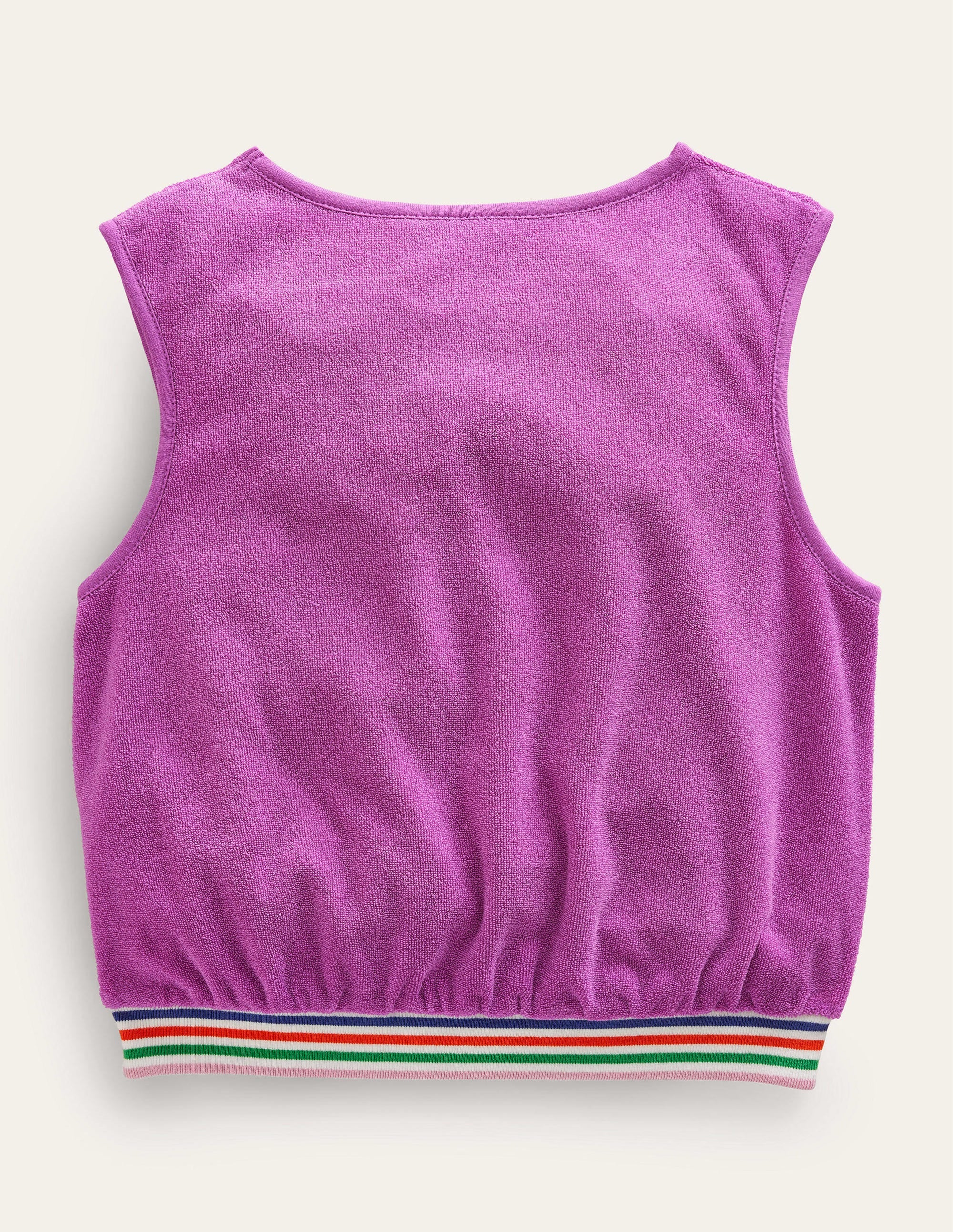 Towelling Vest-Radiant Orchid Purple - Image 2