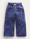 Frottee-Cargohose-Segelblau
