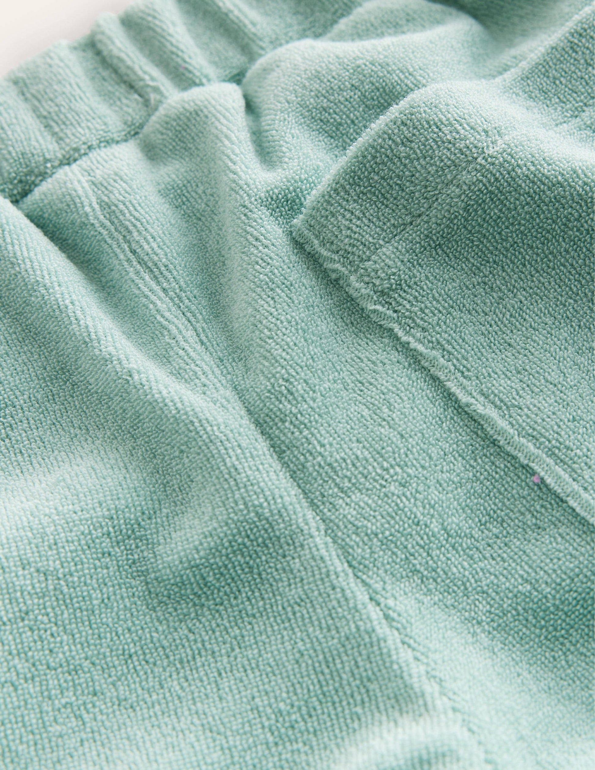 Frottee-Shorts mit Rüschensaum-Ozeangrün-3