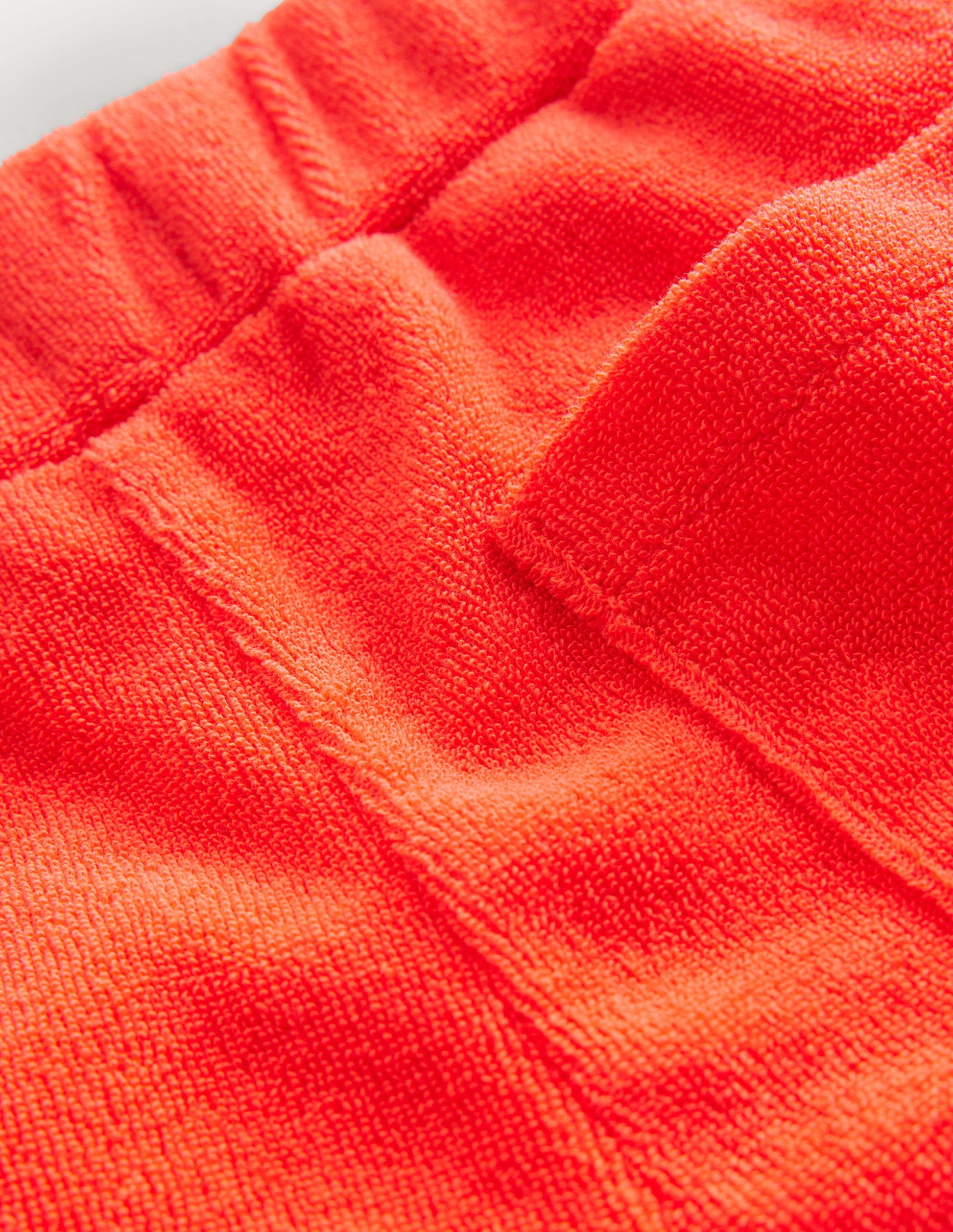 Frottee-Shorts mit Rüschensaum-Mandarinenorange-3
