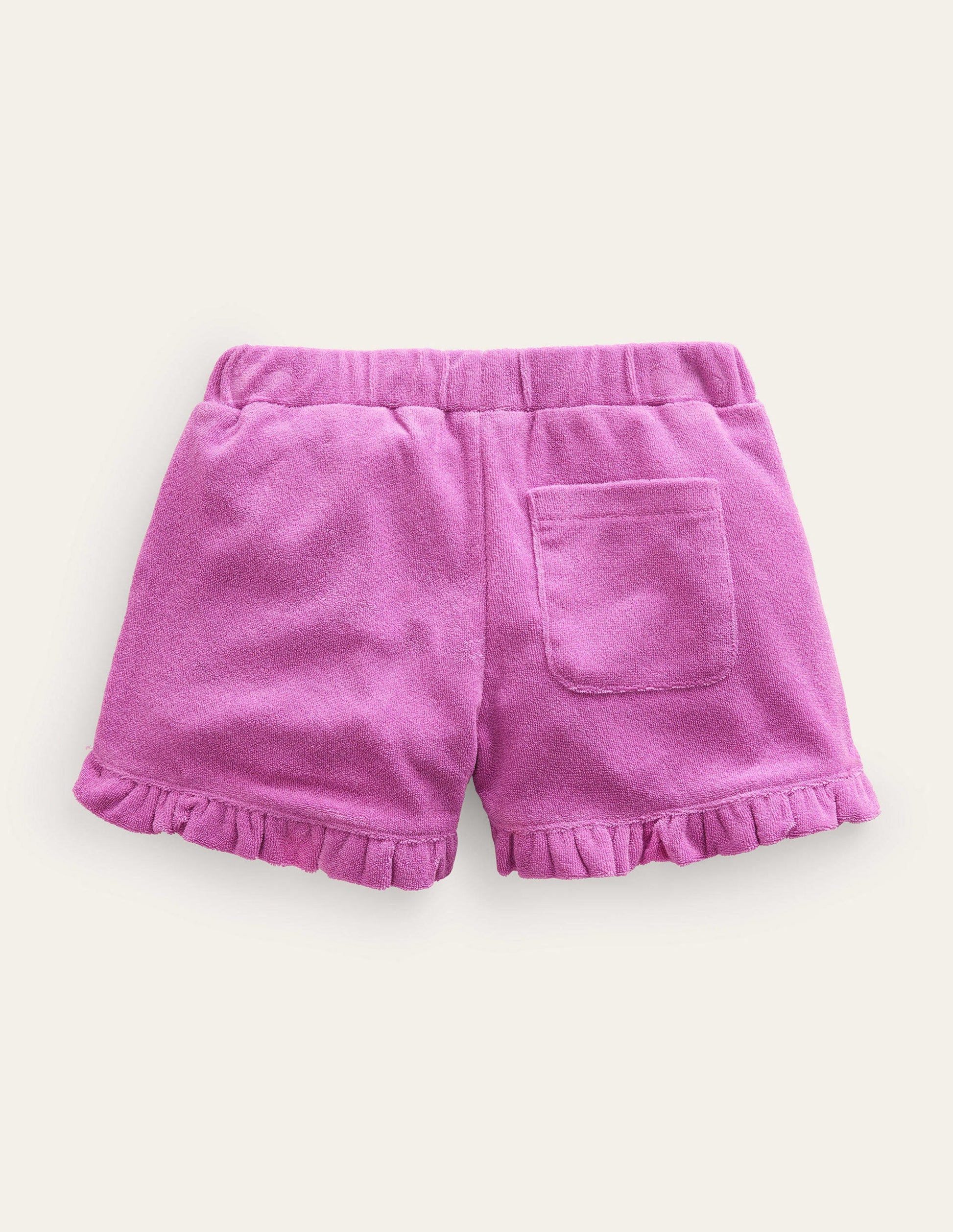 Short en éponge à ourlet volanté-Violet orchidée éclatante-2