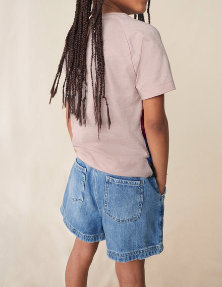 Shorts zum Hineinschlüpfen-Helles Vintageblau