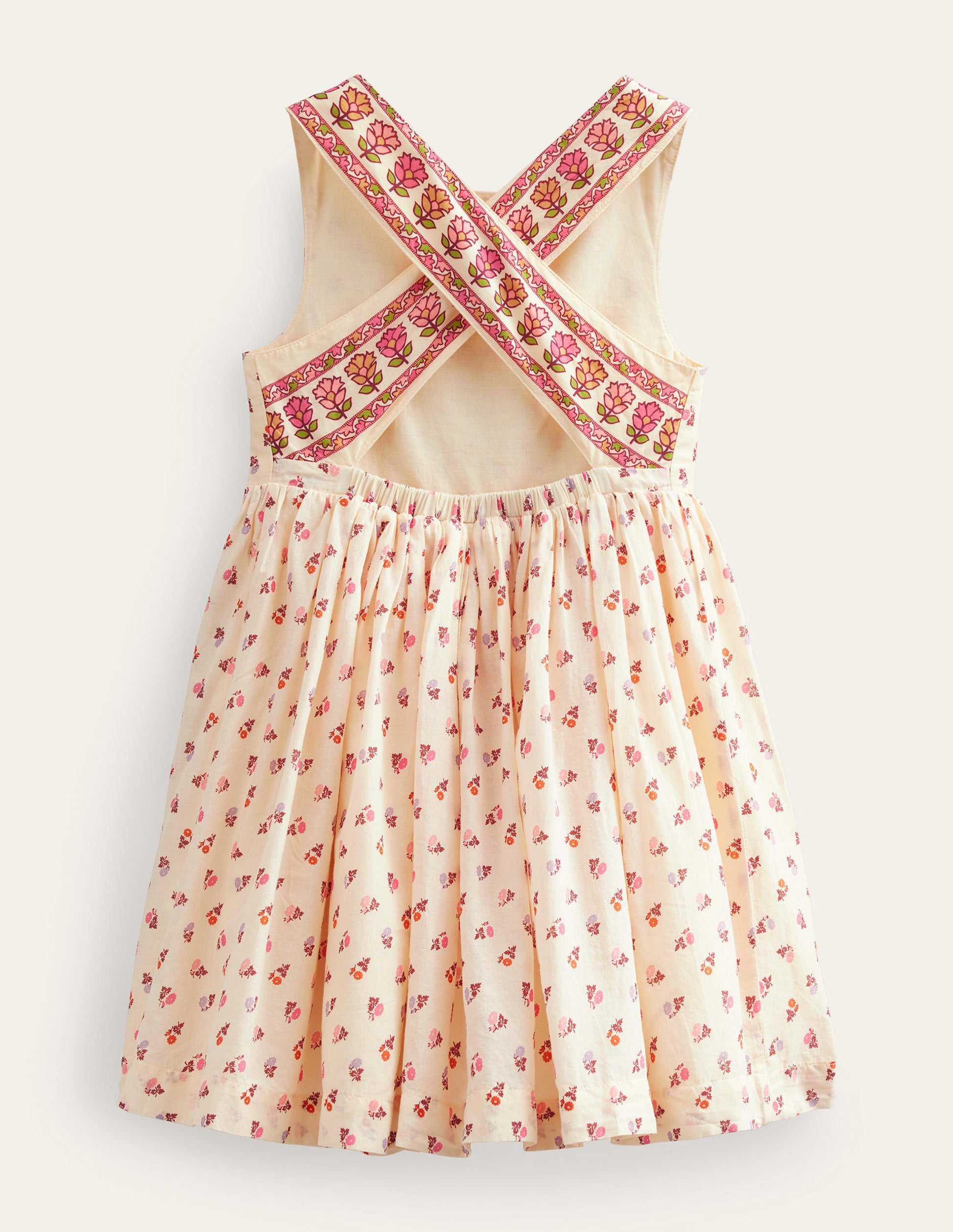 Robe à dos croisé-Bourgeon crème Dorset-2