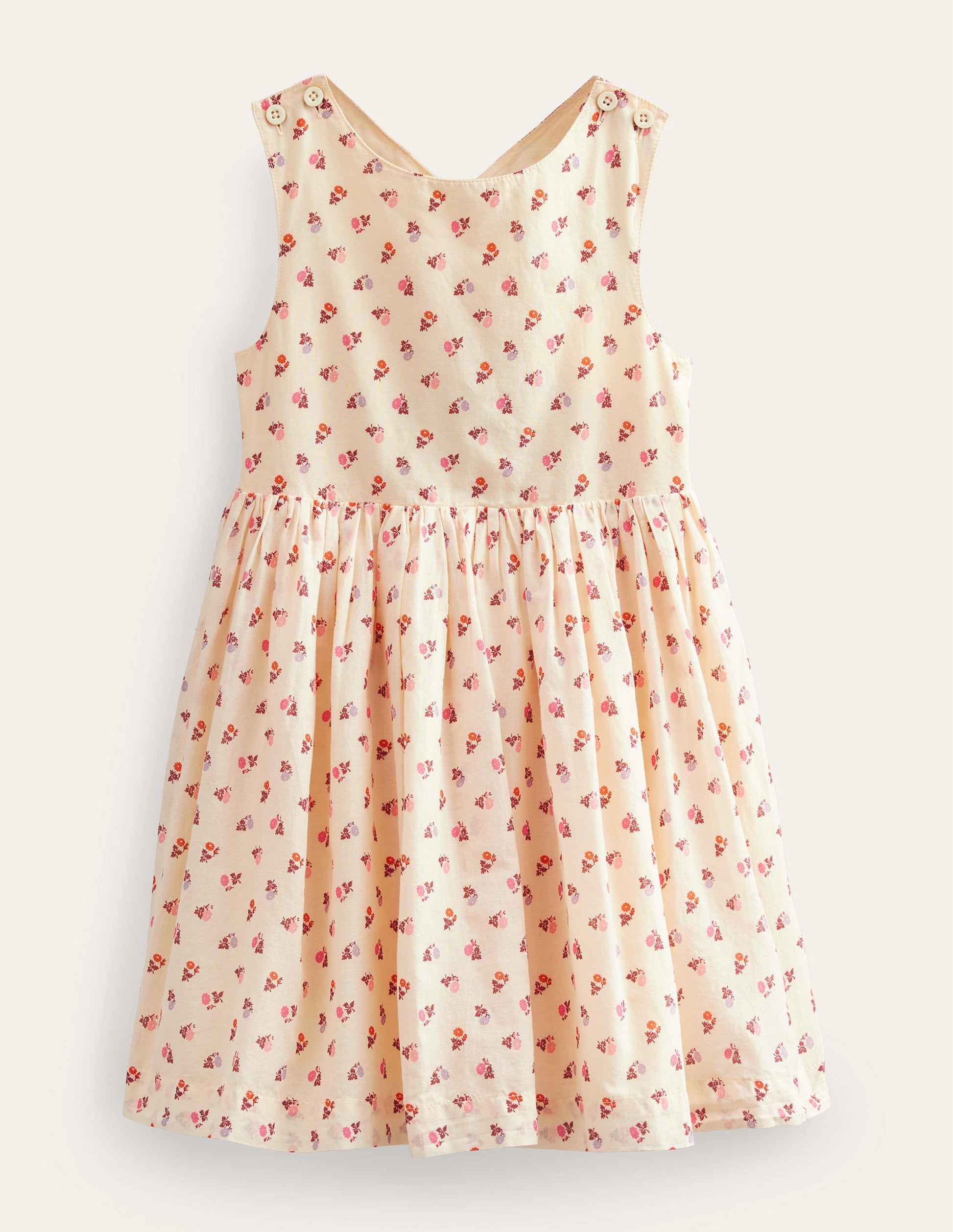 Robe à dos croisé-Bourgeon crème Dorset-1