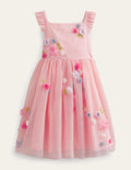 Tüllkleid mit Applikationen-Provence-Altrosa