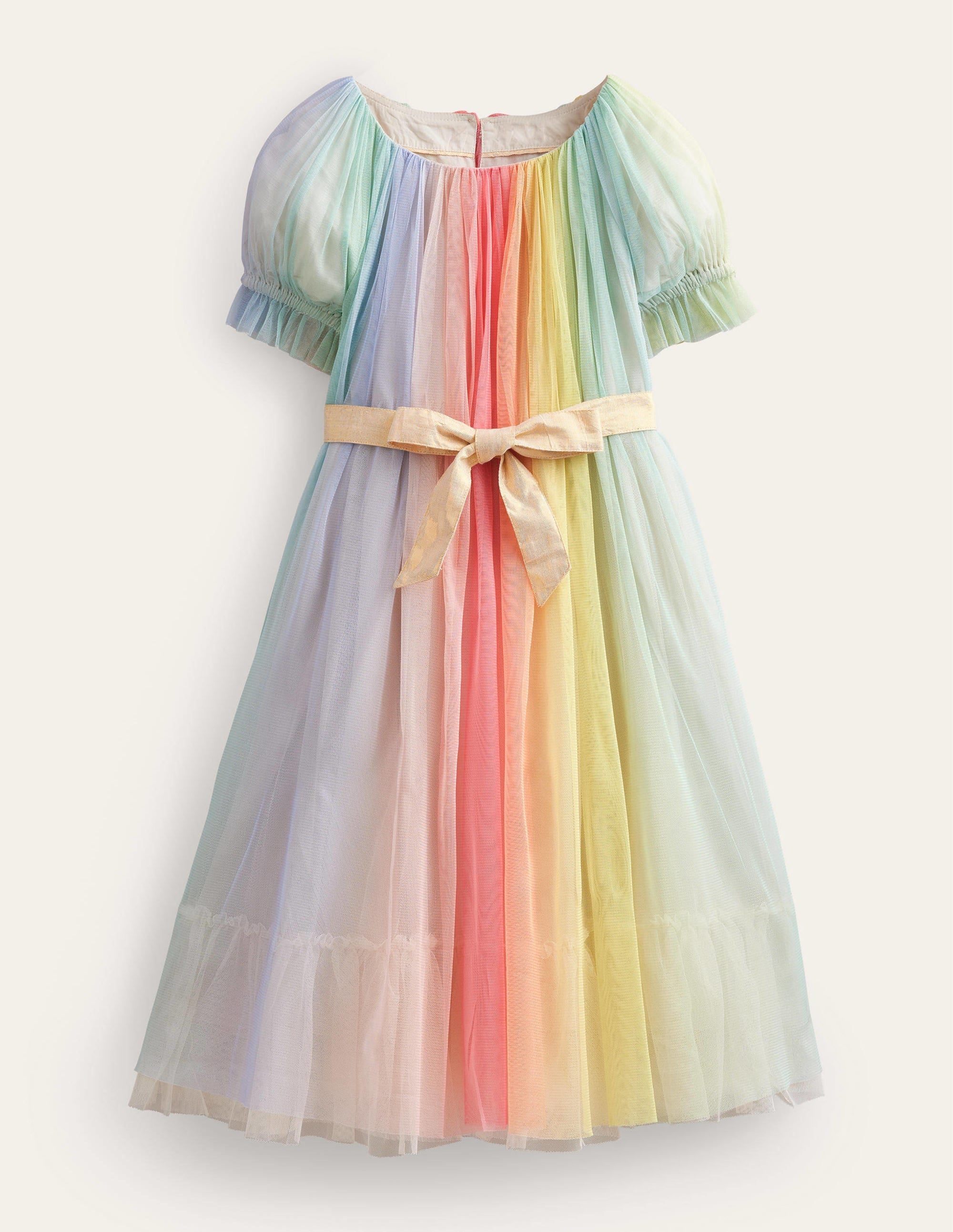 Robe en tulle à motif arc-en-ciel-Rayé multi - Image 1