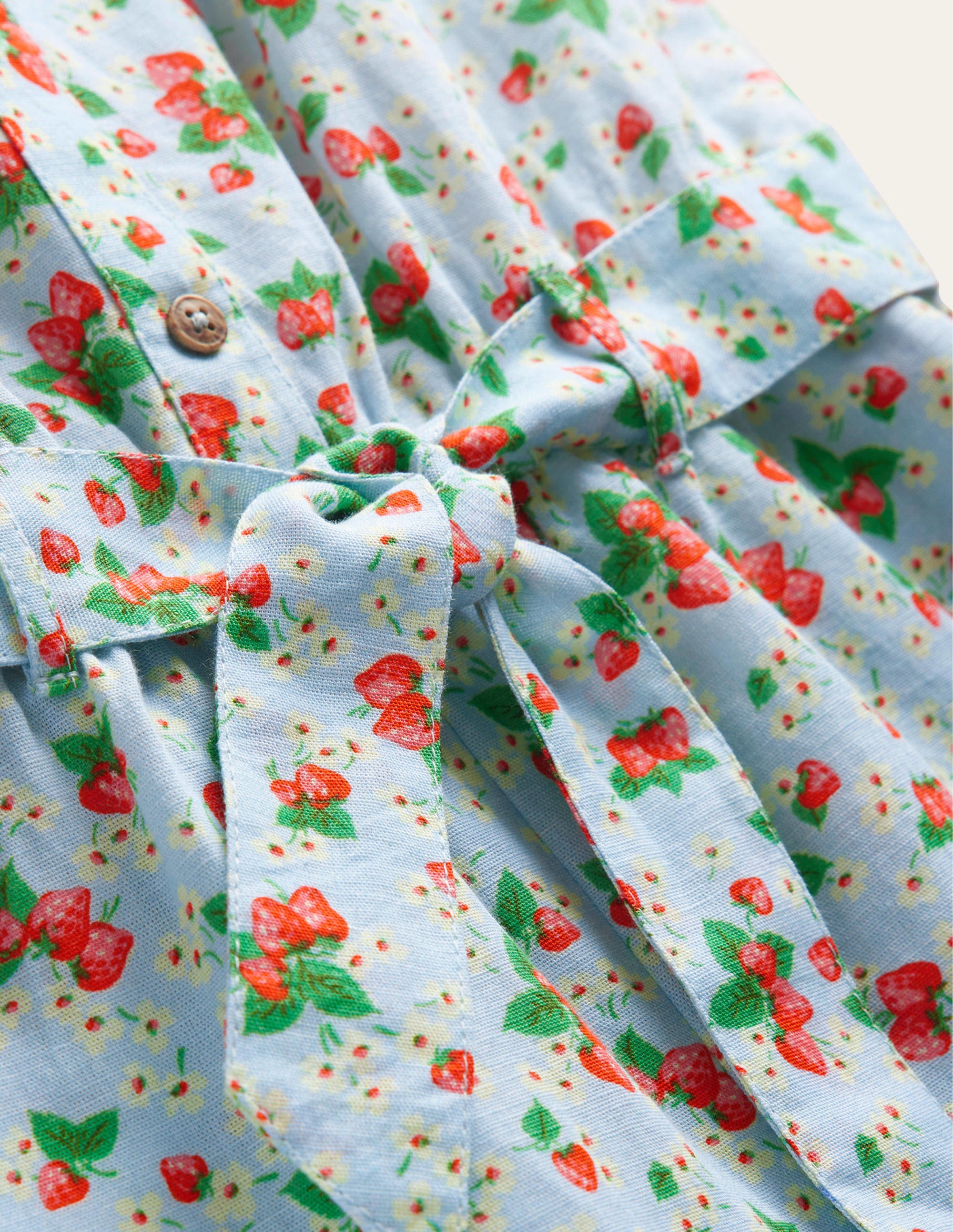 Einteiler mit Rüschen-Surfblau, Erdbeeren/Blümchen - Image 3