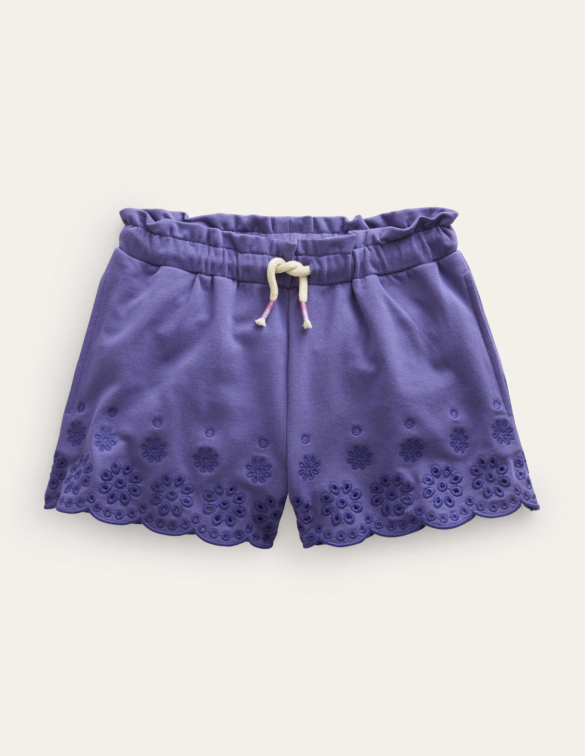 Short en jersey à œillets-Bleu tribord tendre-1