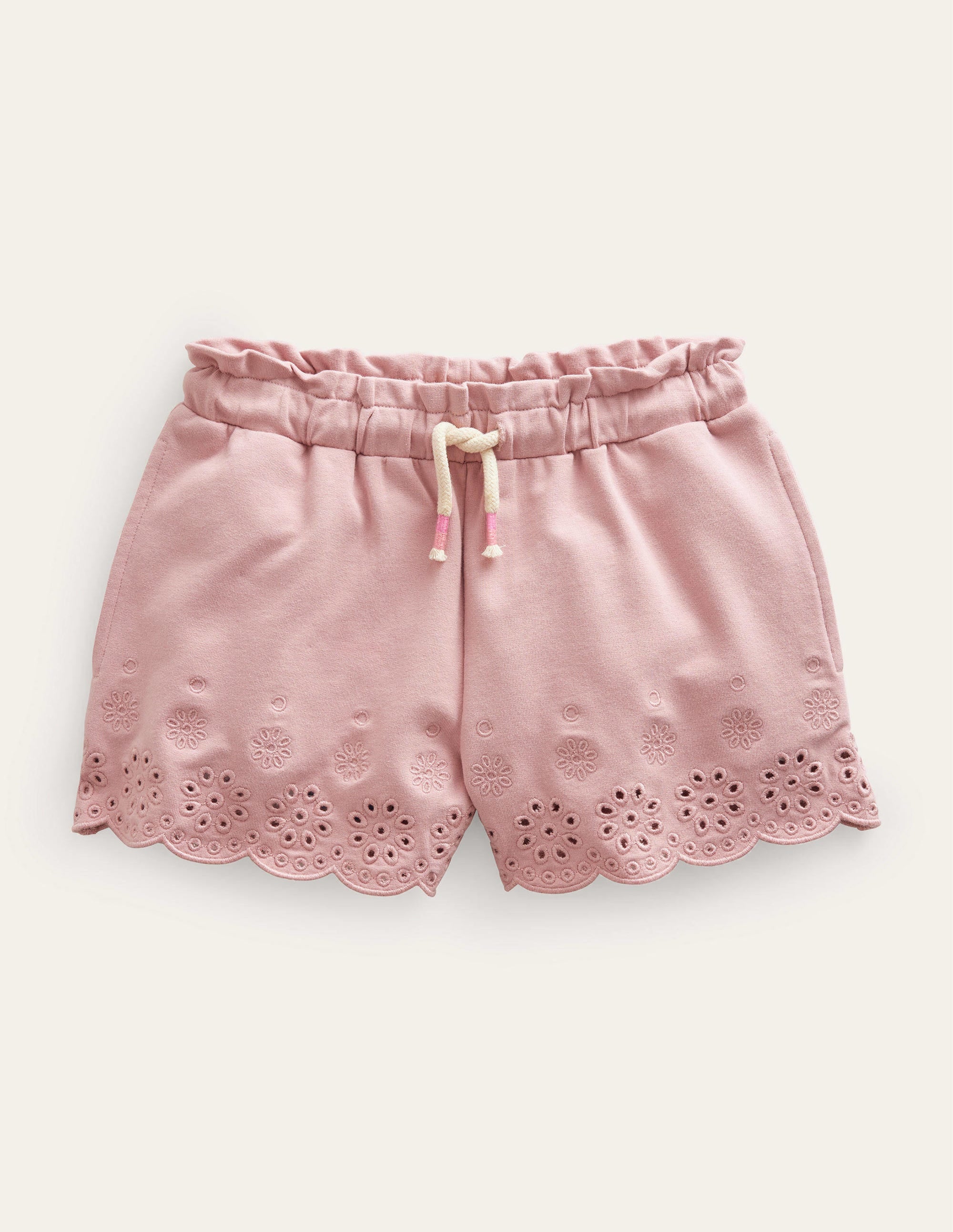 Jersey Eyelet Short-Almond Pink - Image 1