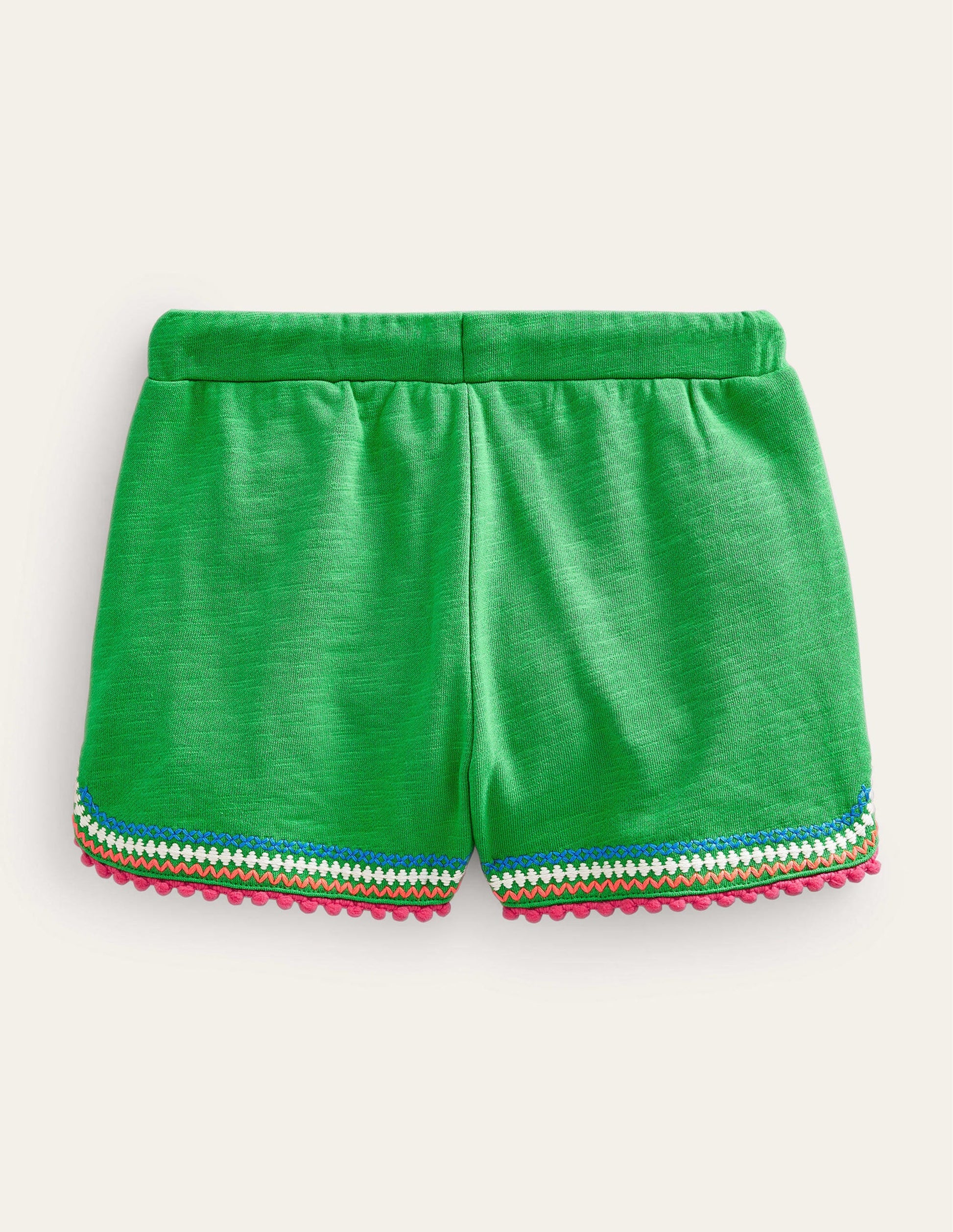 Jersey-Shorts mit Bommelbesatz-Hellgrün-2