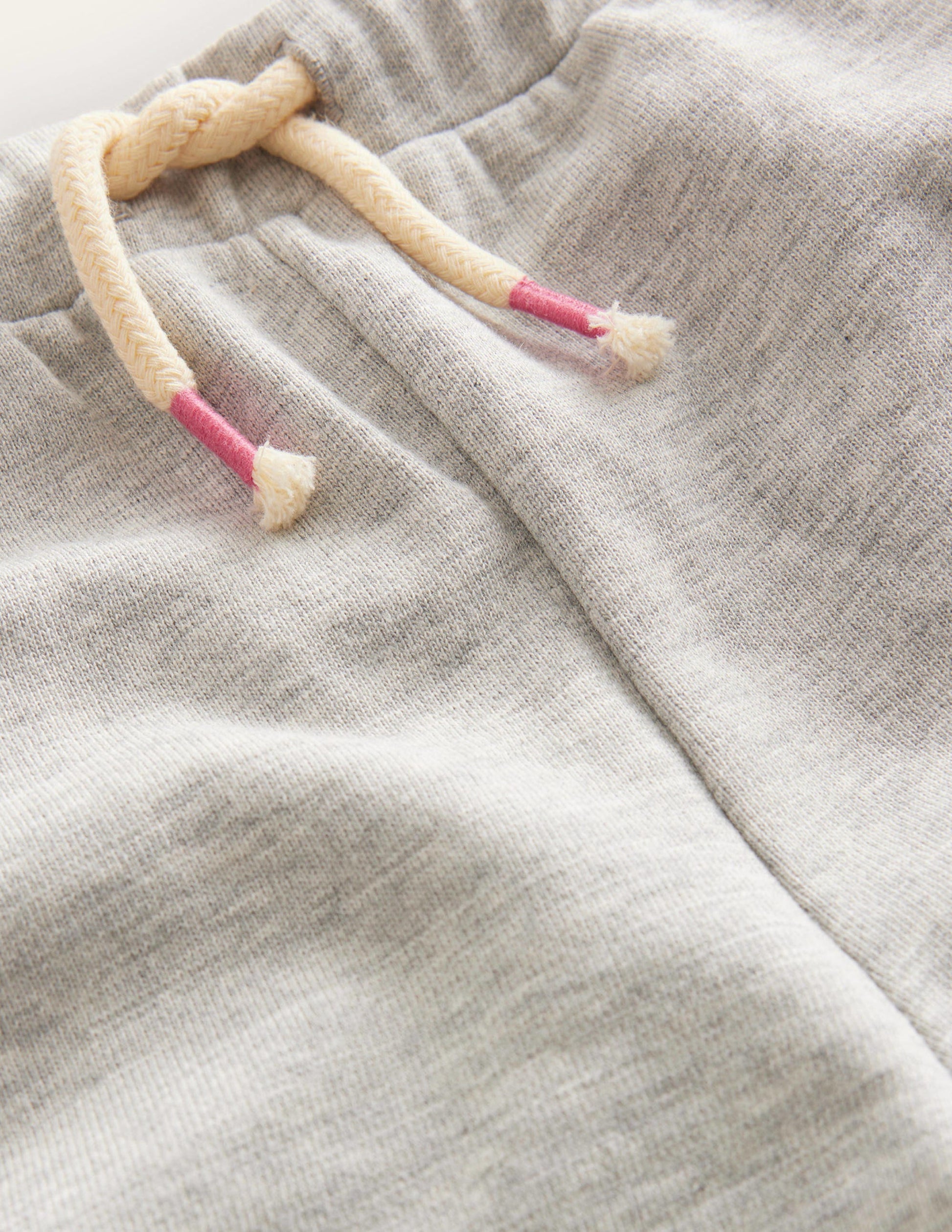 Short en jersey à pompons-Gris chiné-3